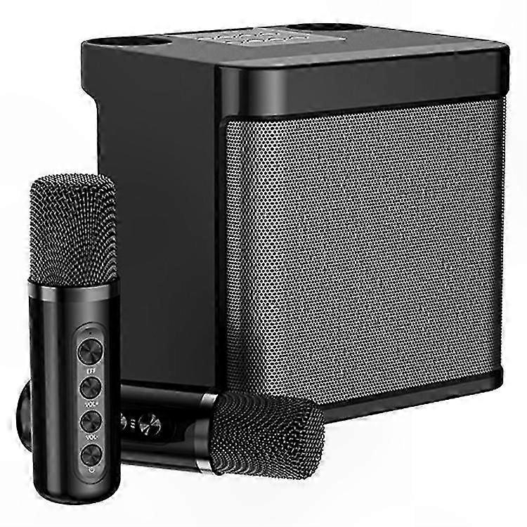 Portable Bluetooth Karaoke Speaker with Wireless Microphone for Outdoor Family Parties and Singing Events Subwoofer Sound System