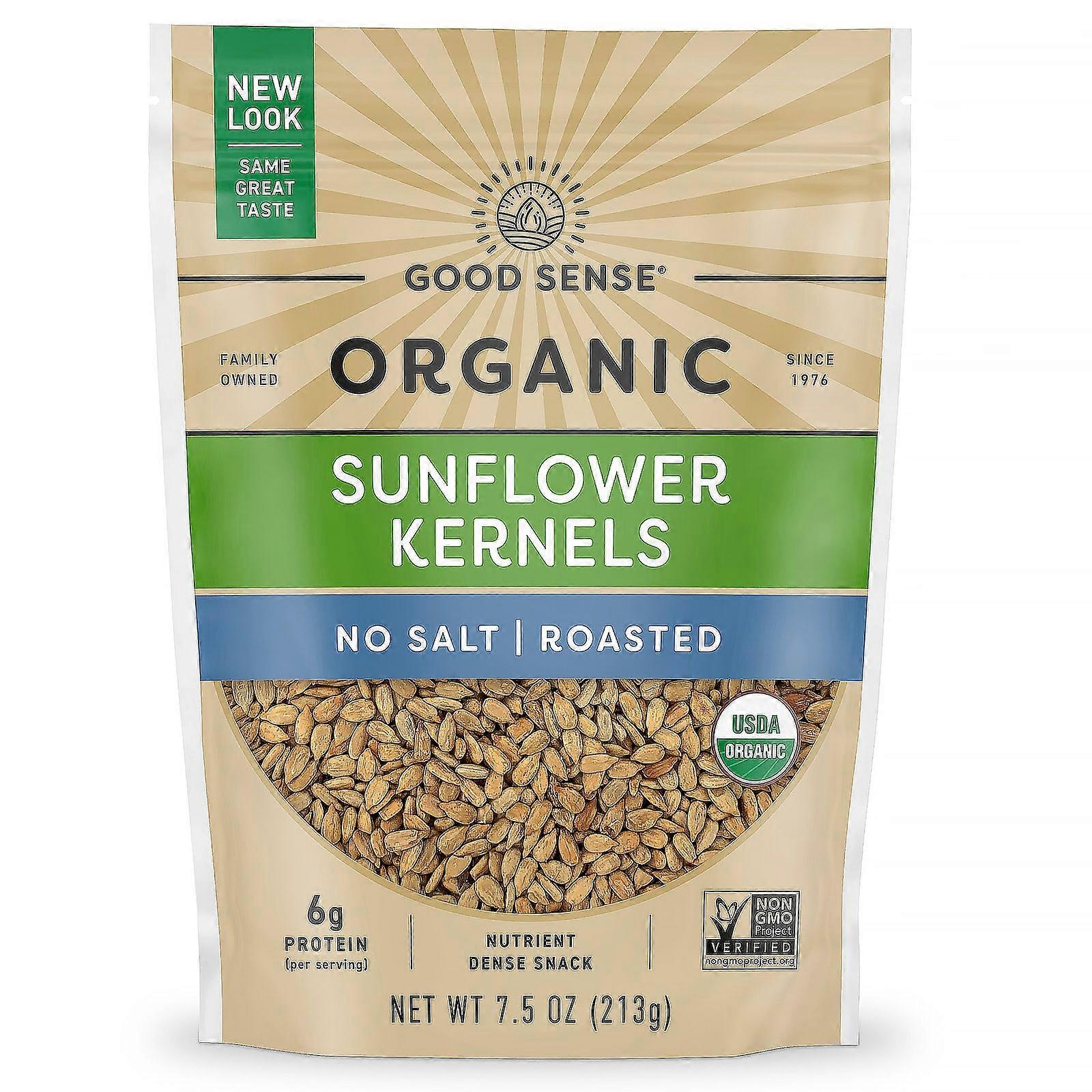 Organic Sunflower Kernels, No Salt, Roasted, 7.5 oz (213 g)