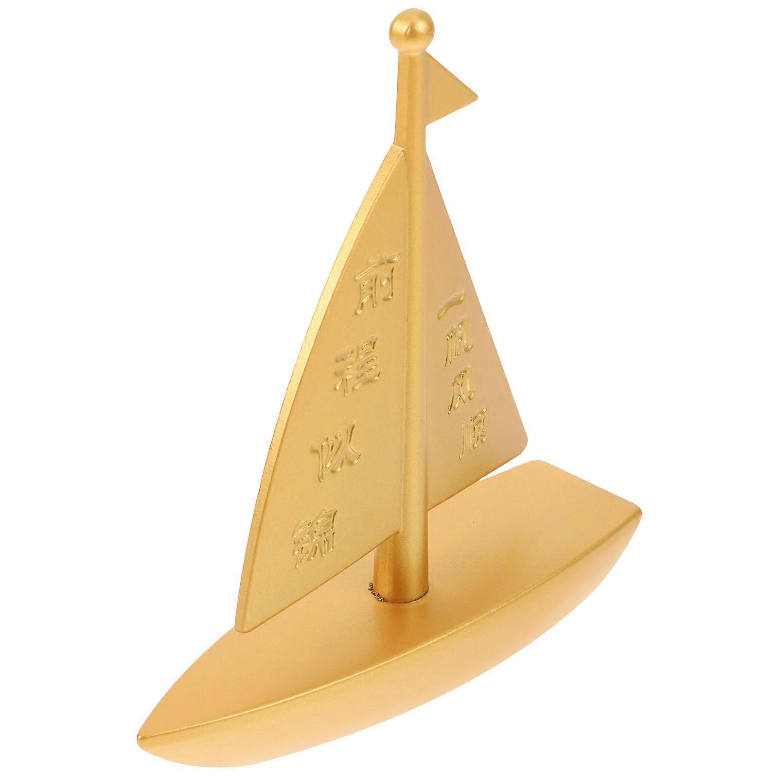 Brass Sailboat Model Decoration Purposes