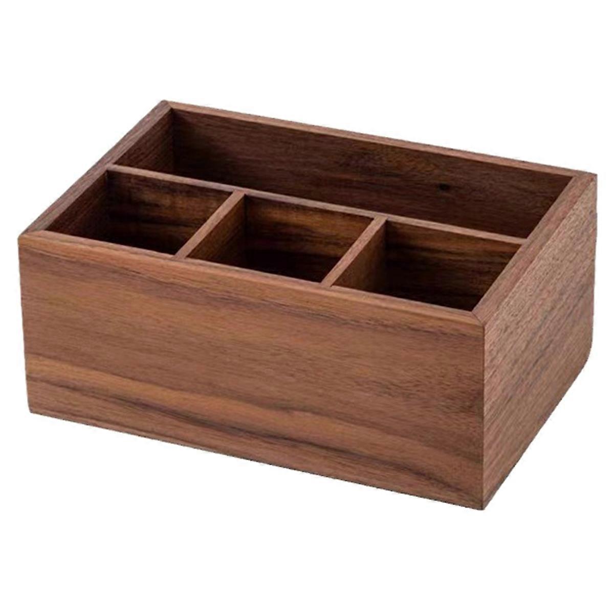 Black Walnut Multifunctional Storage Box Solid Wood Living Room Remote Control Desktop Storage Box