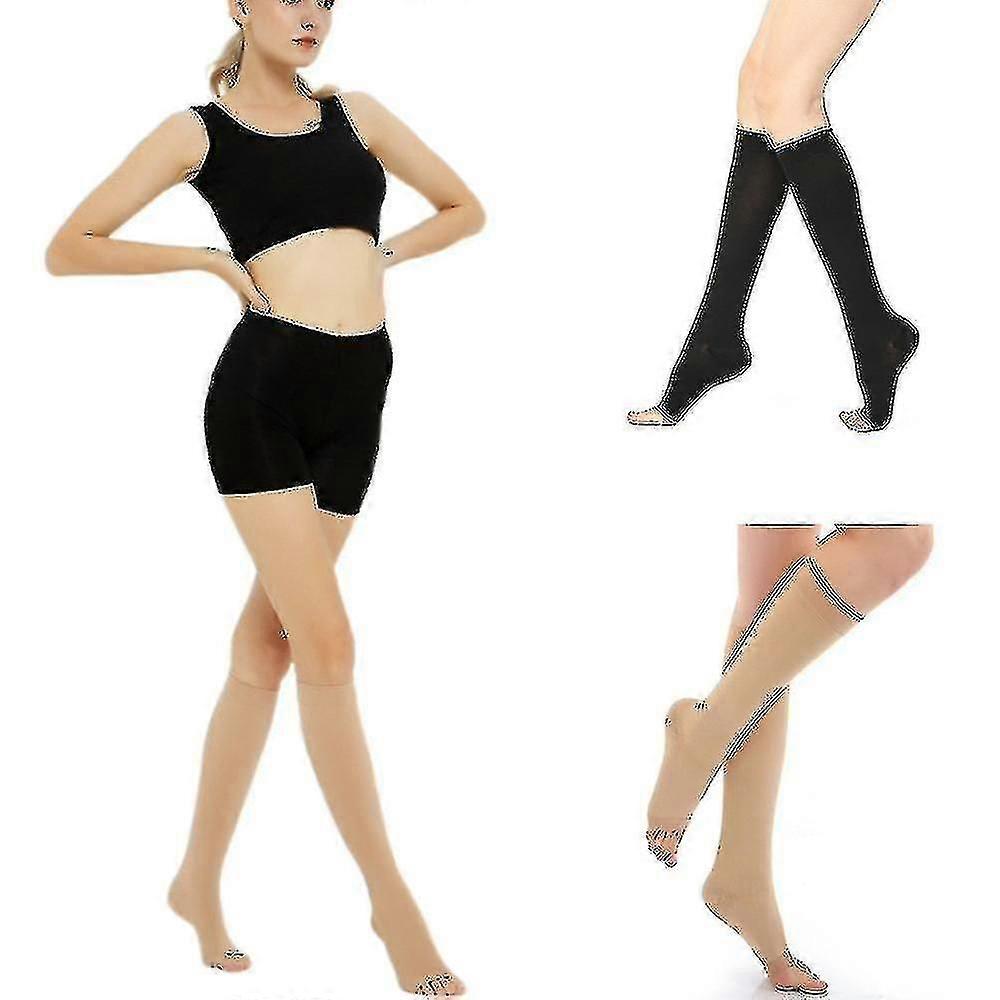 Medical Compression Stockings 22-32 Mmhg Knee High Compression Socks Open Toe Compression Socks