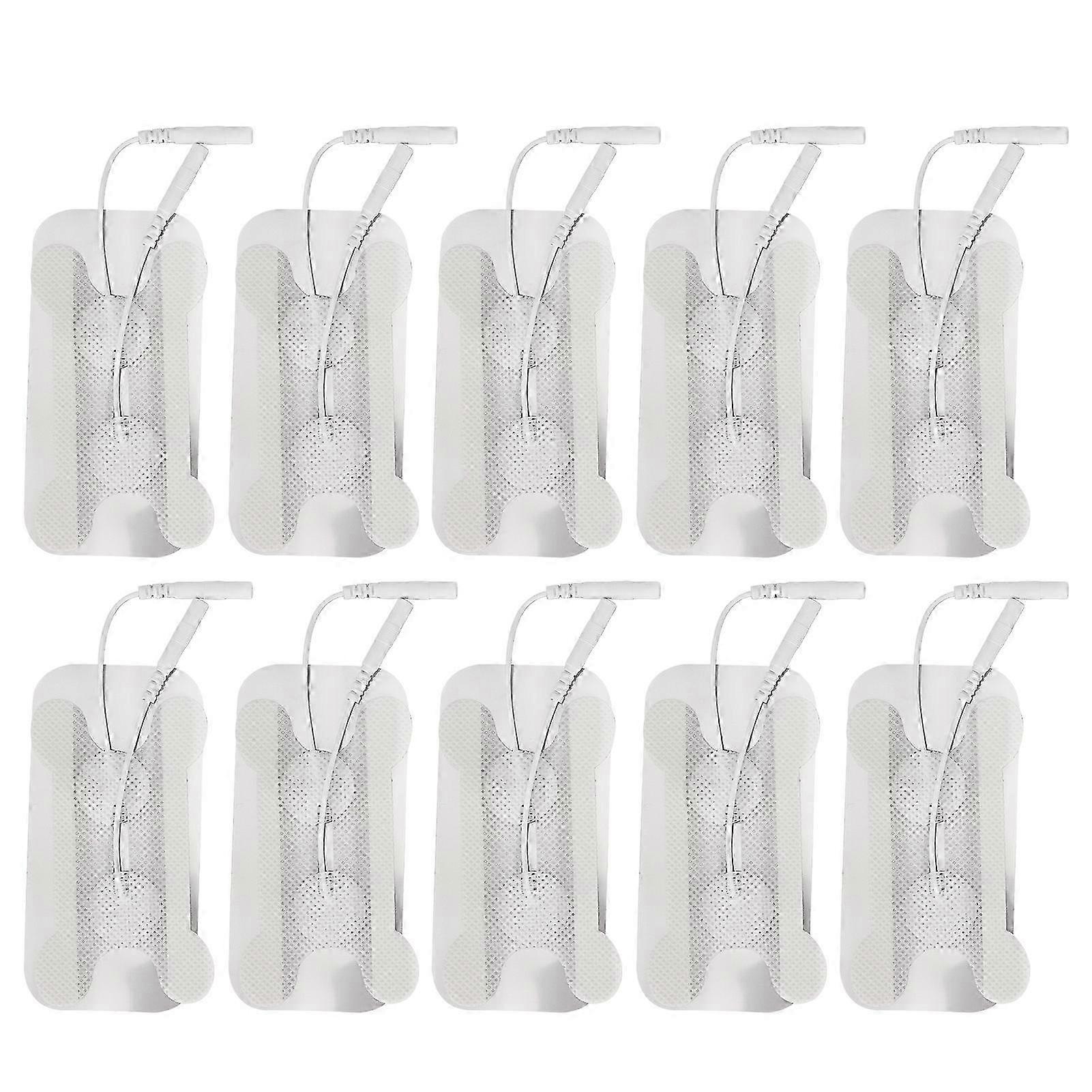 10pcs Reusable Electrode Pad Soft Self Adhesive Therapy Electrode Patch Replacement Accessory 2mm