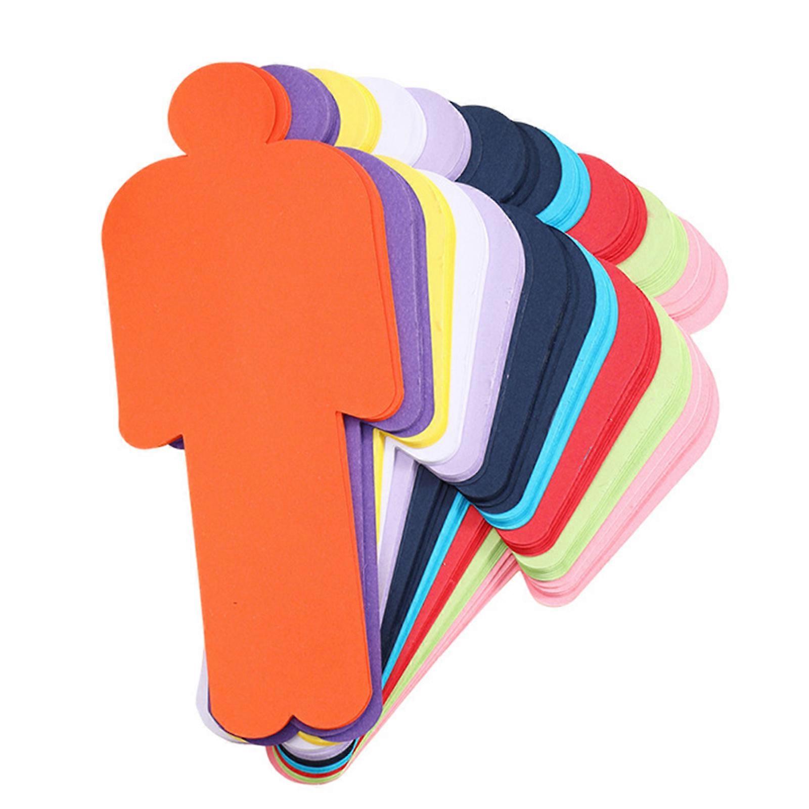 120 Pcs Humanoid Paper Multifunctional Presentation Cards Colorful Index Cards Easy To Write For School Projects Multicolor