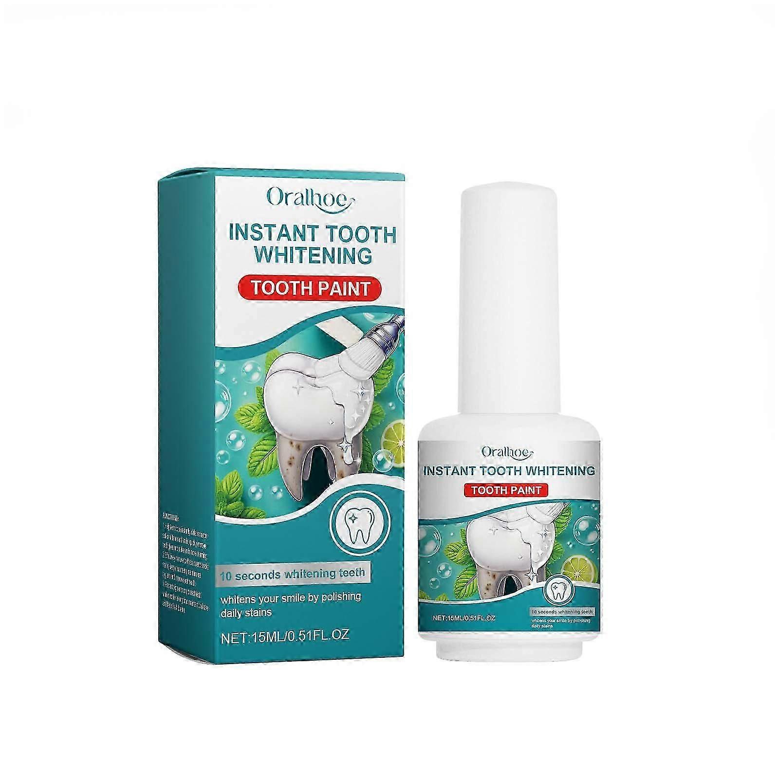 Instant Tooth Whitening Paint - Fast Stain Removal, Brighten Smile & Fresh Breath, Easy Application