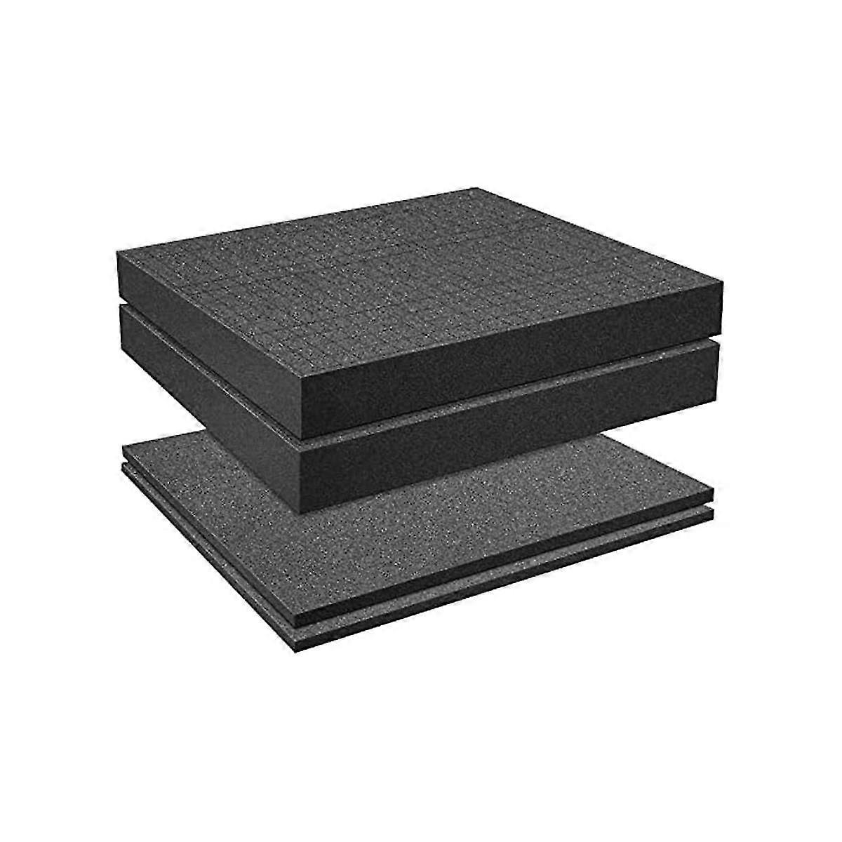 4 PCS Pick Apart Foam Insert - Pluck Pre Square Sheet Foam with Bottom Use for Board Game Box Cases Storage Drawer B