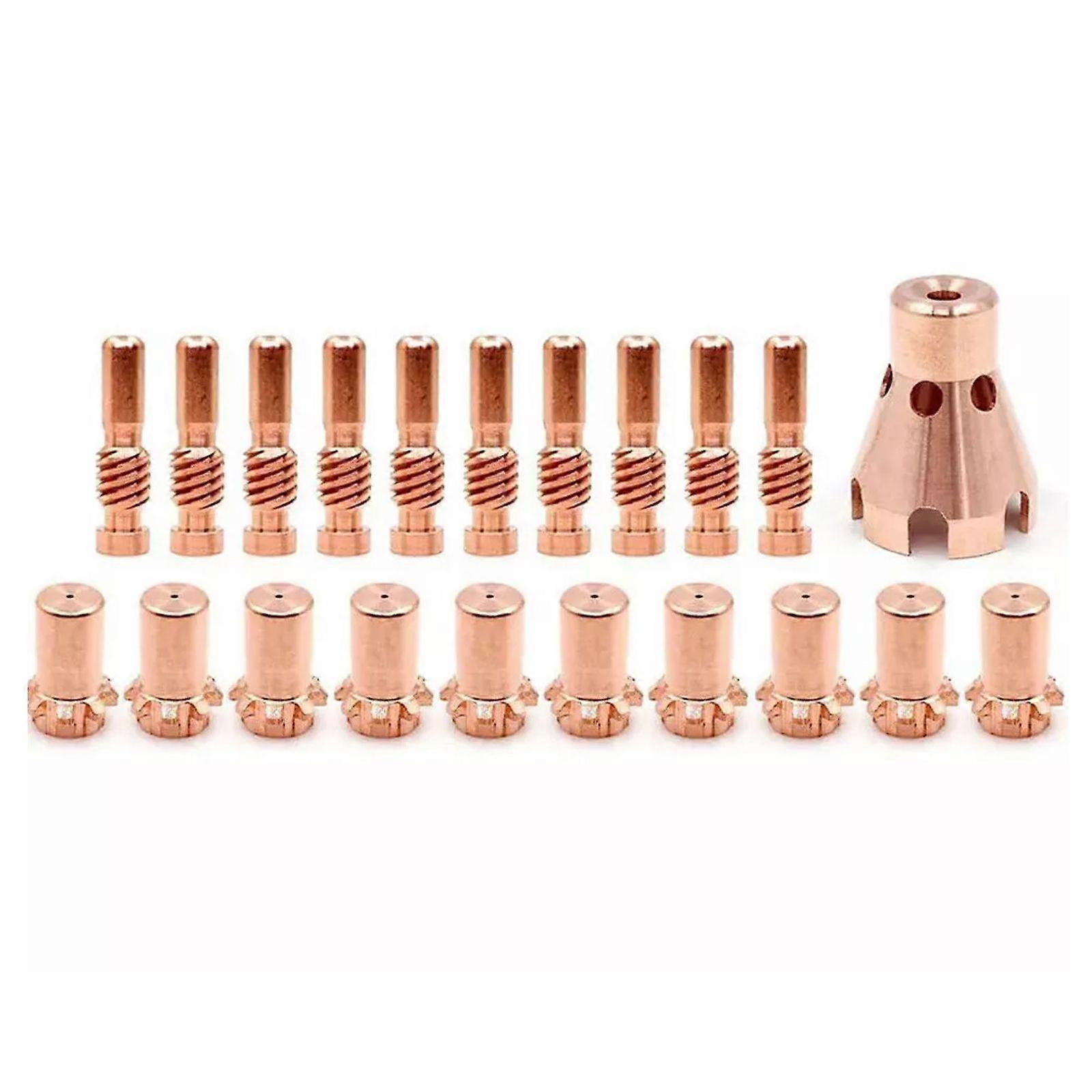 21pcs Plasma Electrode Tip Drag Shield Cap for Lincoln ProCut-55/80 Cutter Torch