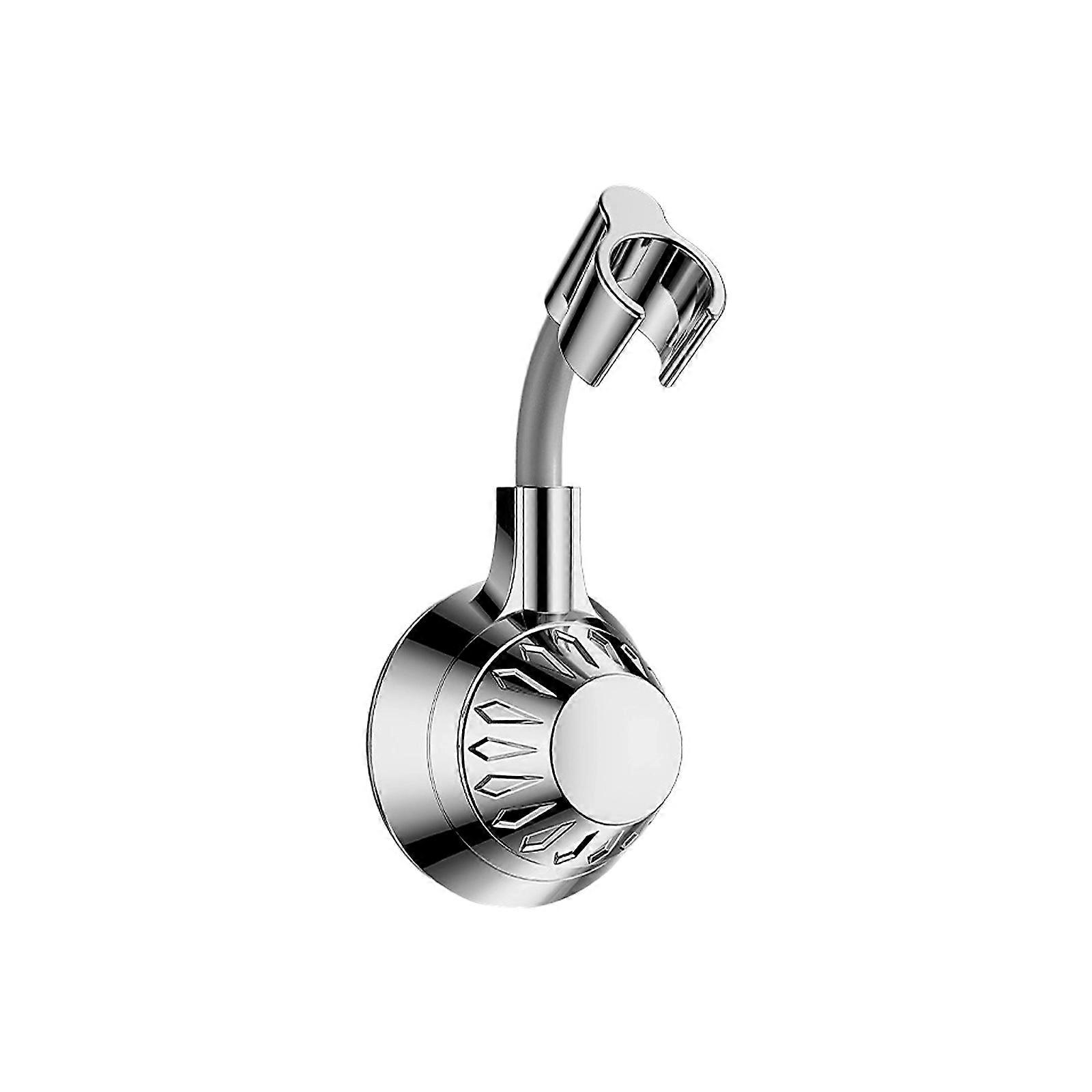 Modifiable Angle Shower Mounting Parenthesis High Strength Suction Technology Large Contact Outside ABS Construction For Secure Adhesion  silver