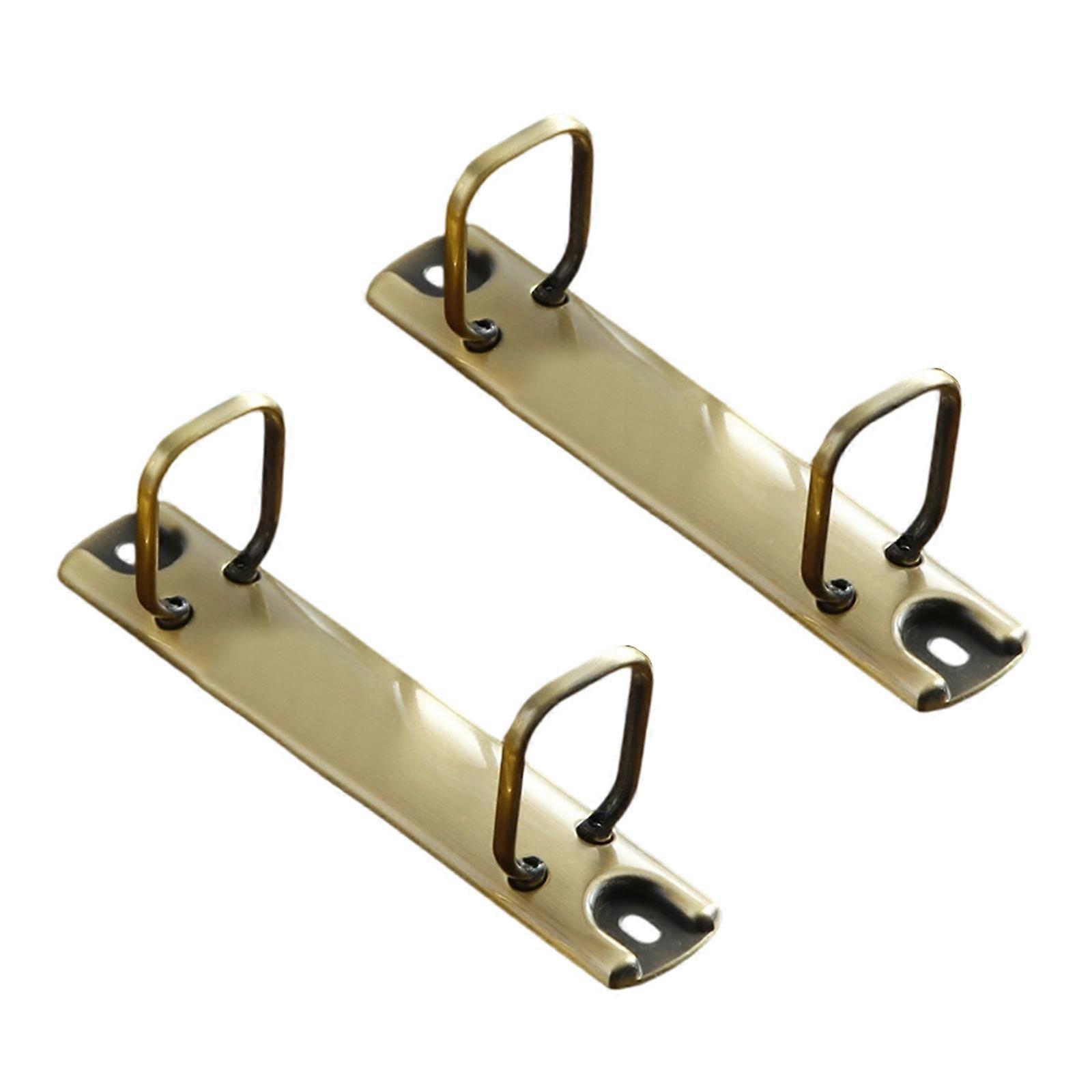2Pcs Square Q Shaped Ring Metal Binding Clip Two Hole Binding Rings For Documents Books School Office Organization Multicolor