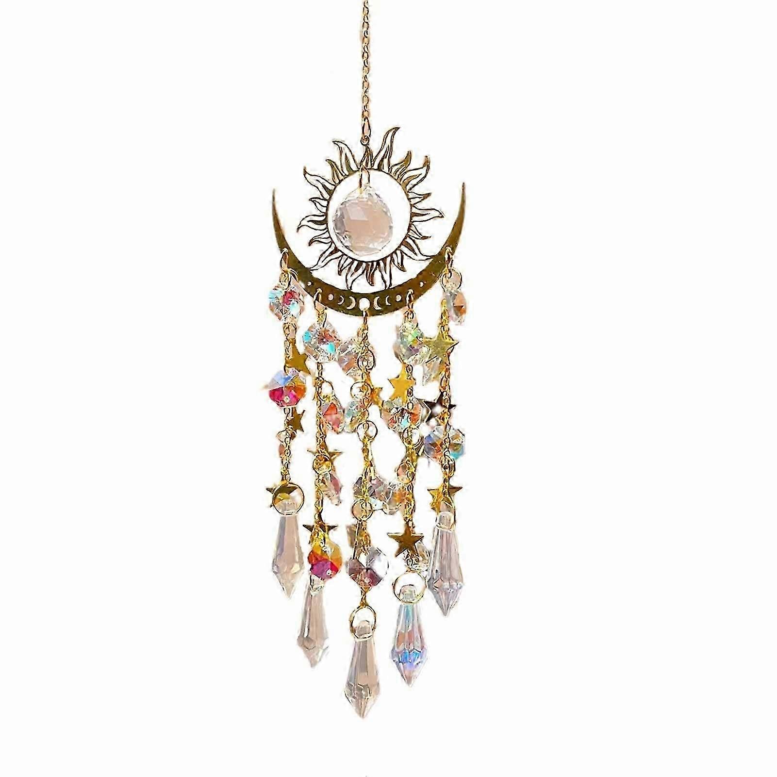 Garden Decor Moon Crystal Sun Catcher Chime