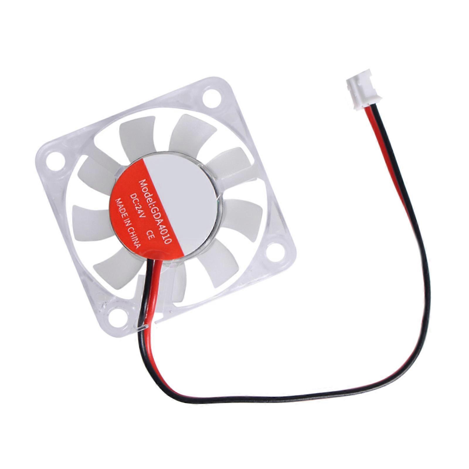 4010 24V LED 3D Printing Fan with 8000Rpm Powerful  Hydraulic Bearings Quiet and Efficient for Enthusiasts Multicolor
