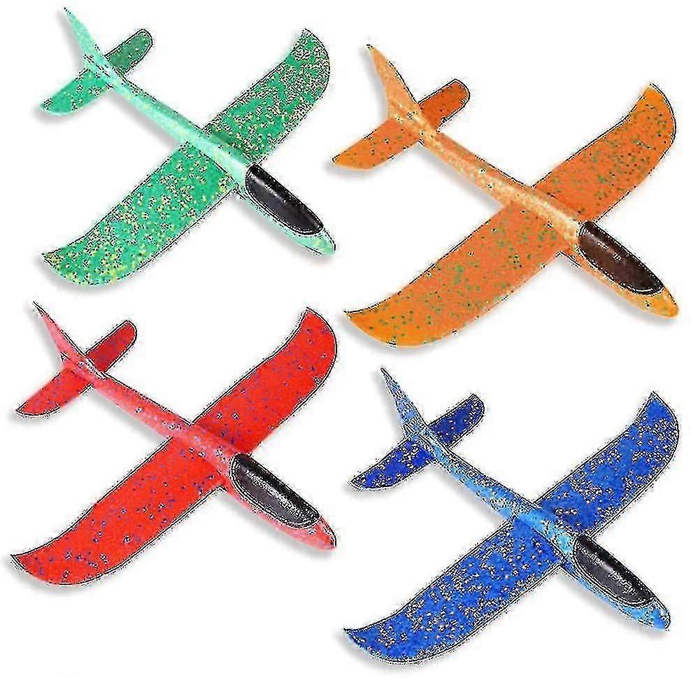 4 Pack Airplane Toys,18.9"foam Glider Plane,manual Throwing,fun Plane