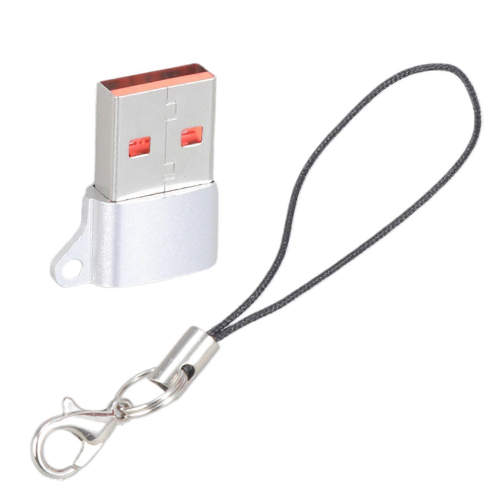 Durability USB A to C Adapter, Fast Data and Power Conversion, Easy to Use with Various USB Devices and Accessories  Silver