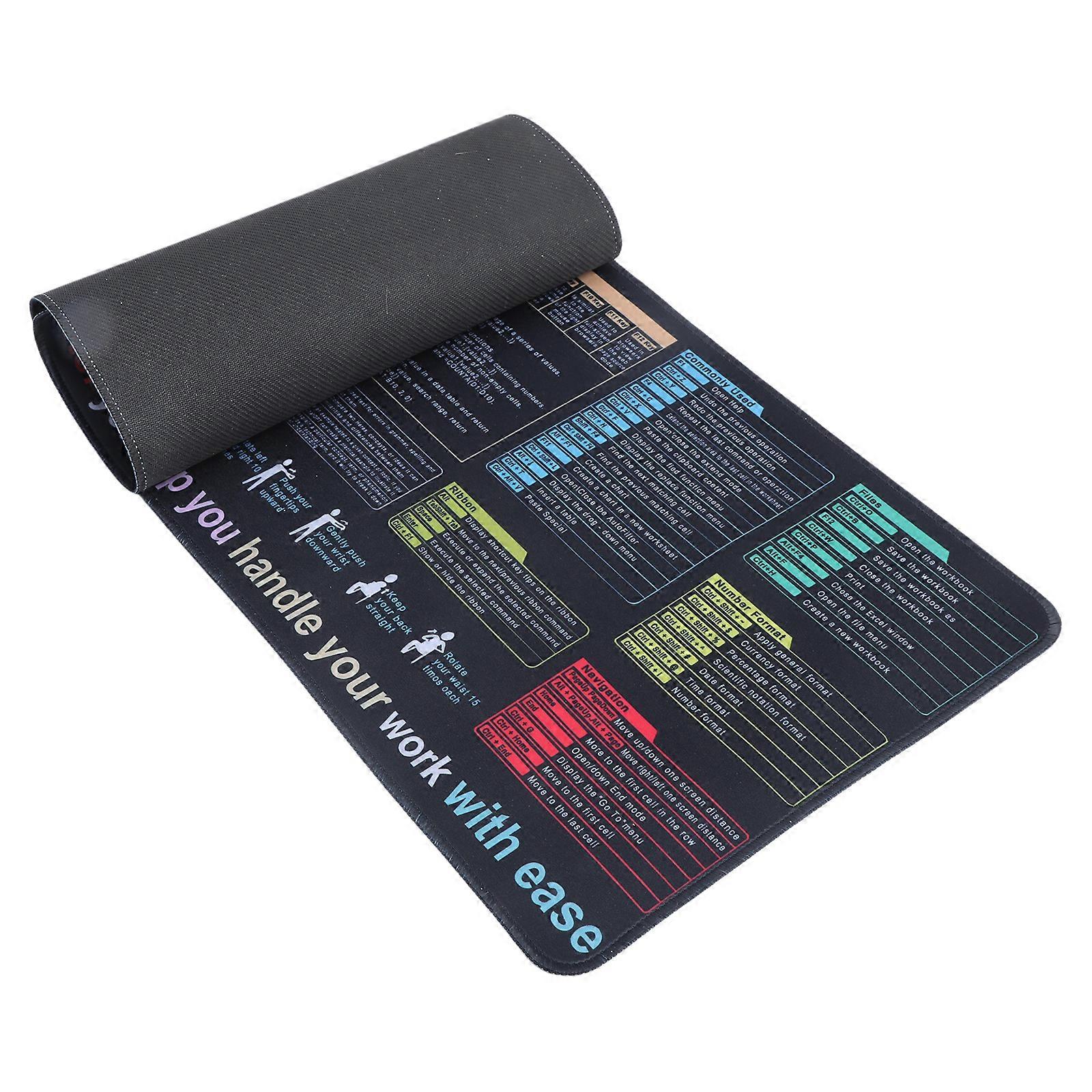 NonSlip Computer Mats with Excels and Word Shortcut Waterproof Desk Pad for Office Use and Gaming  400x900x3MM