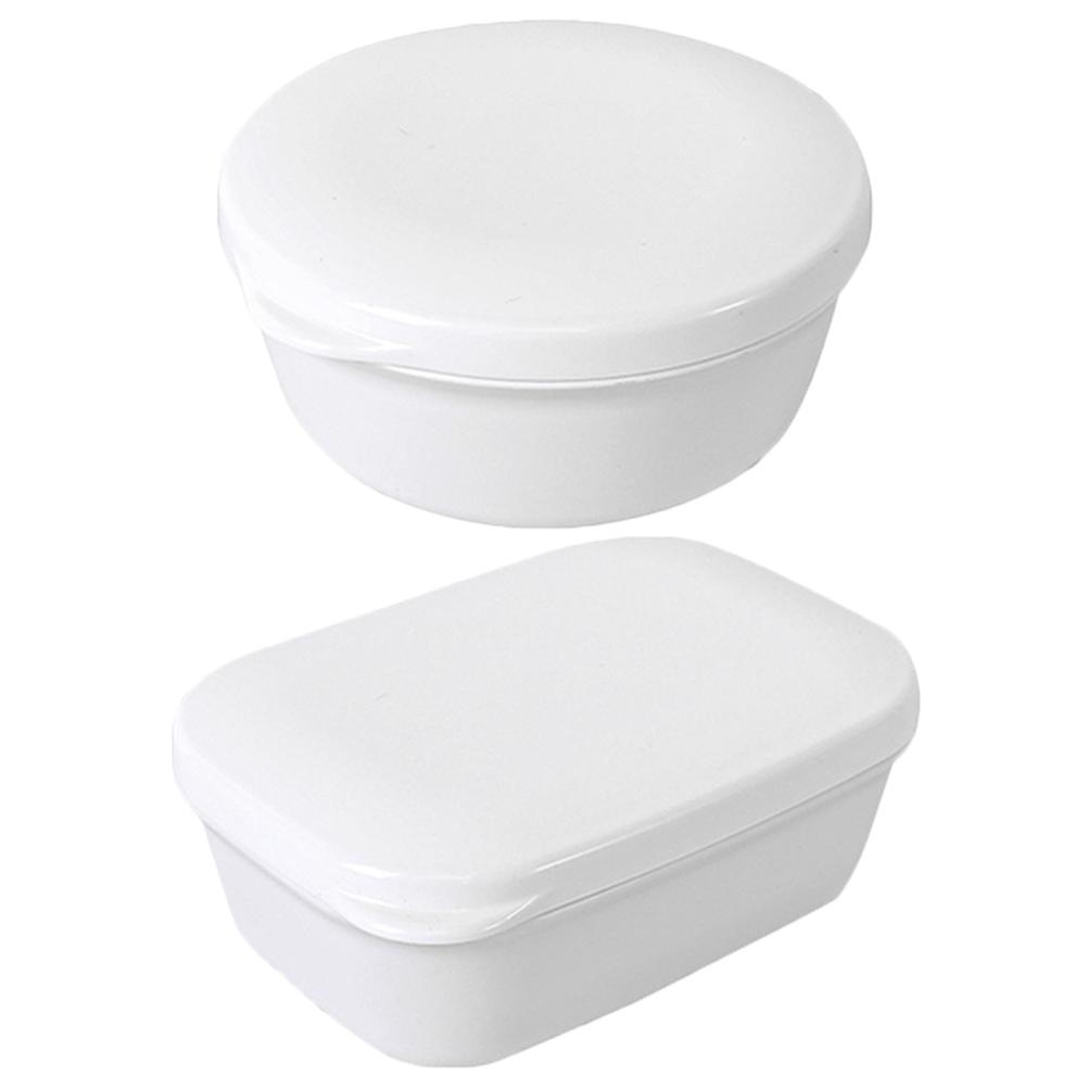 2pcs Travel Soap Box Soap  Container Sealing Soap Box Portable Shower Soap Box