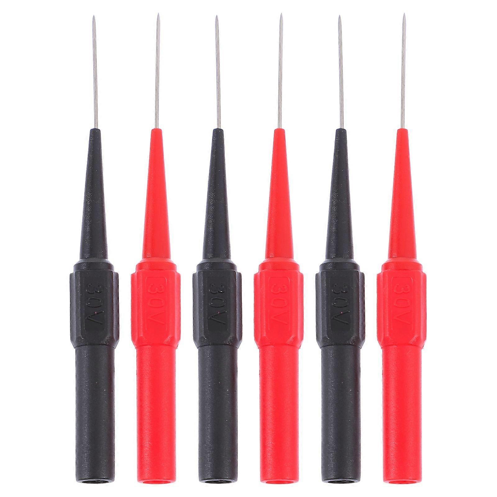6pcs Multimeter Testing Lead Extension Back Probes Multimeter Test Micro Pin