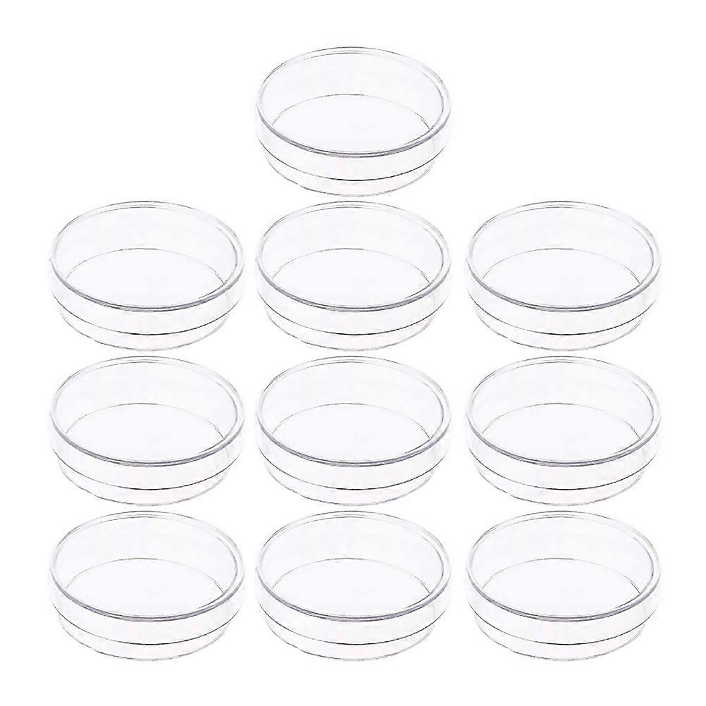 10Pcs Petri Dish with Cover for Laboratory Experiments Plastic Material