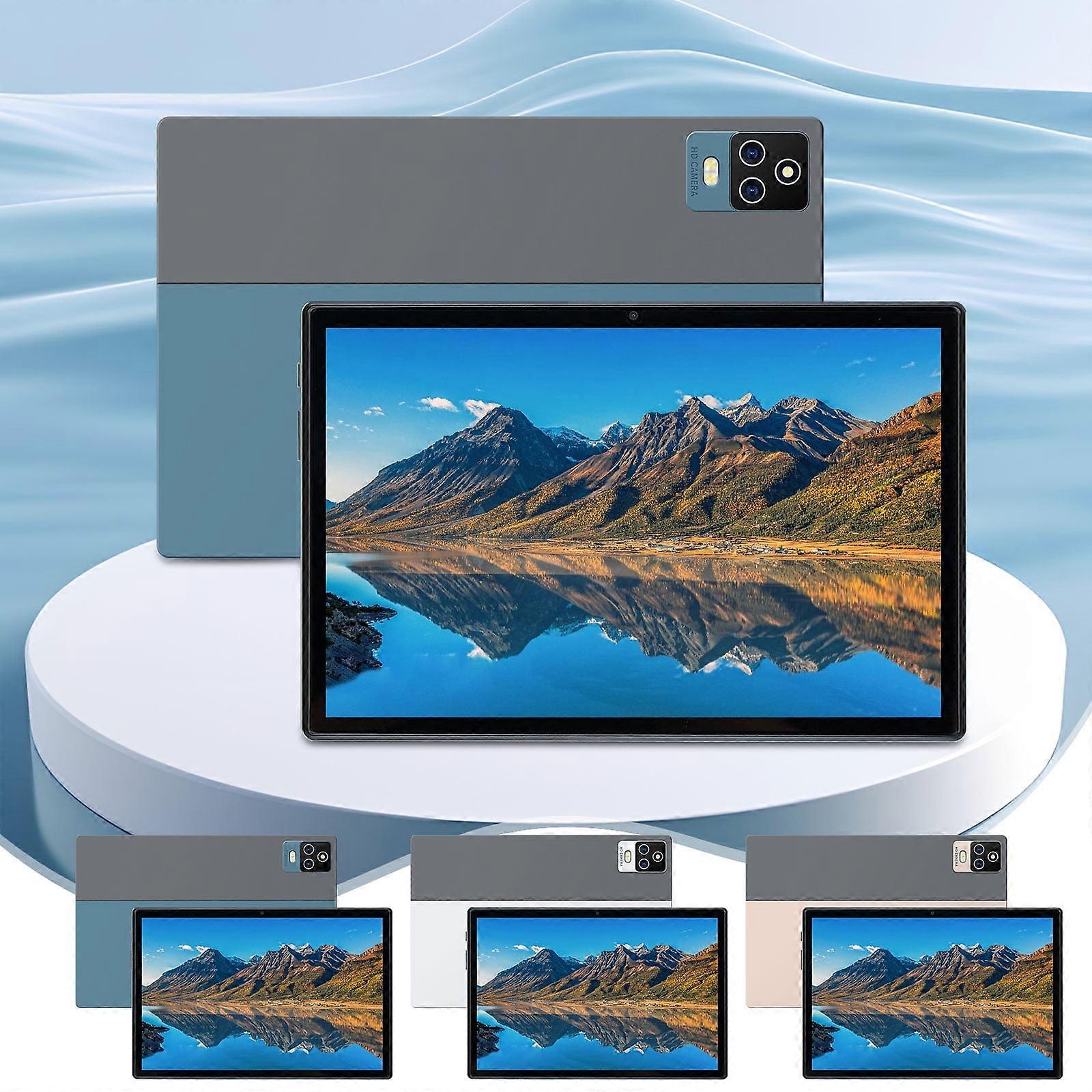 Jacenvly 10.1" Tablet, Android Quad-Core 4+32GB, Dual Camera, Dual SIM, Compatible with Fathers Day Gifts, Learning, Gaming, Business Use