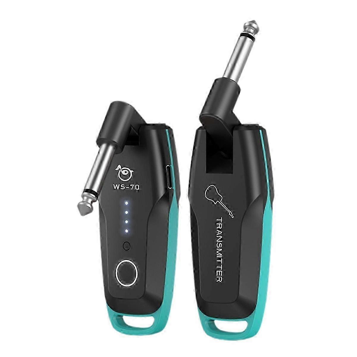 WS-70 UHF Guitar Wireless Transmitter Receiver Rechargeable Multi Channels Wireless Guitar System Musical Instrument A