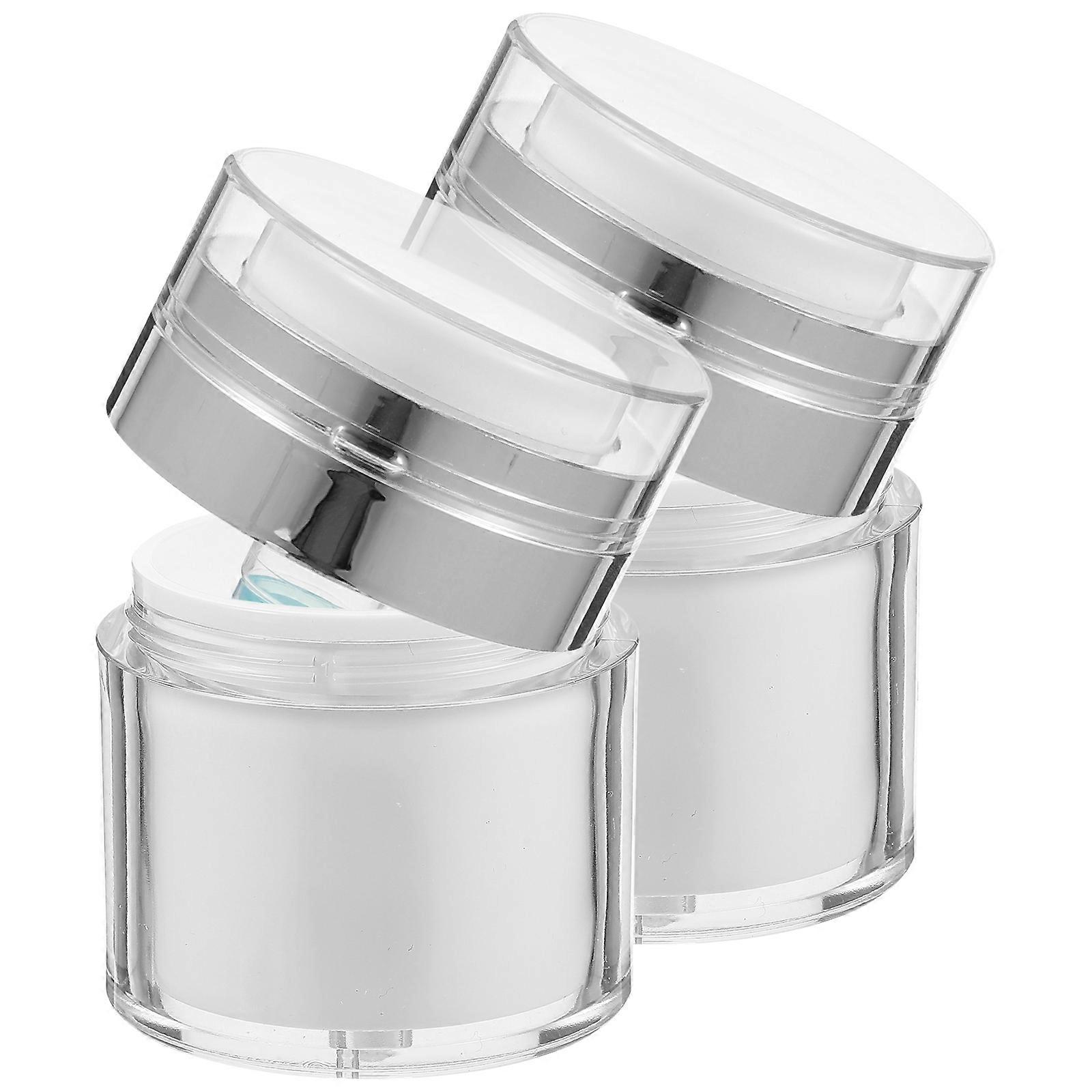 Cosmetics Bottle Airless Pump Containers for Storage 2Pcs White