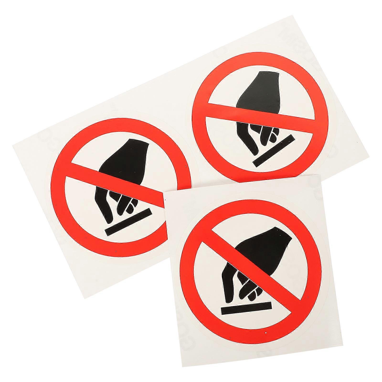 No Touch Warning Stickers for Machine Safety Use 12Pcs Pack