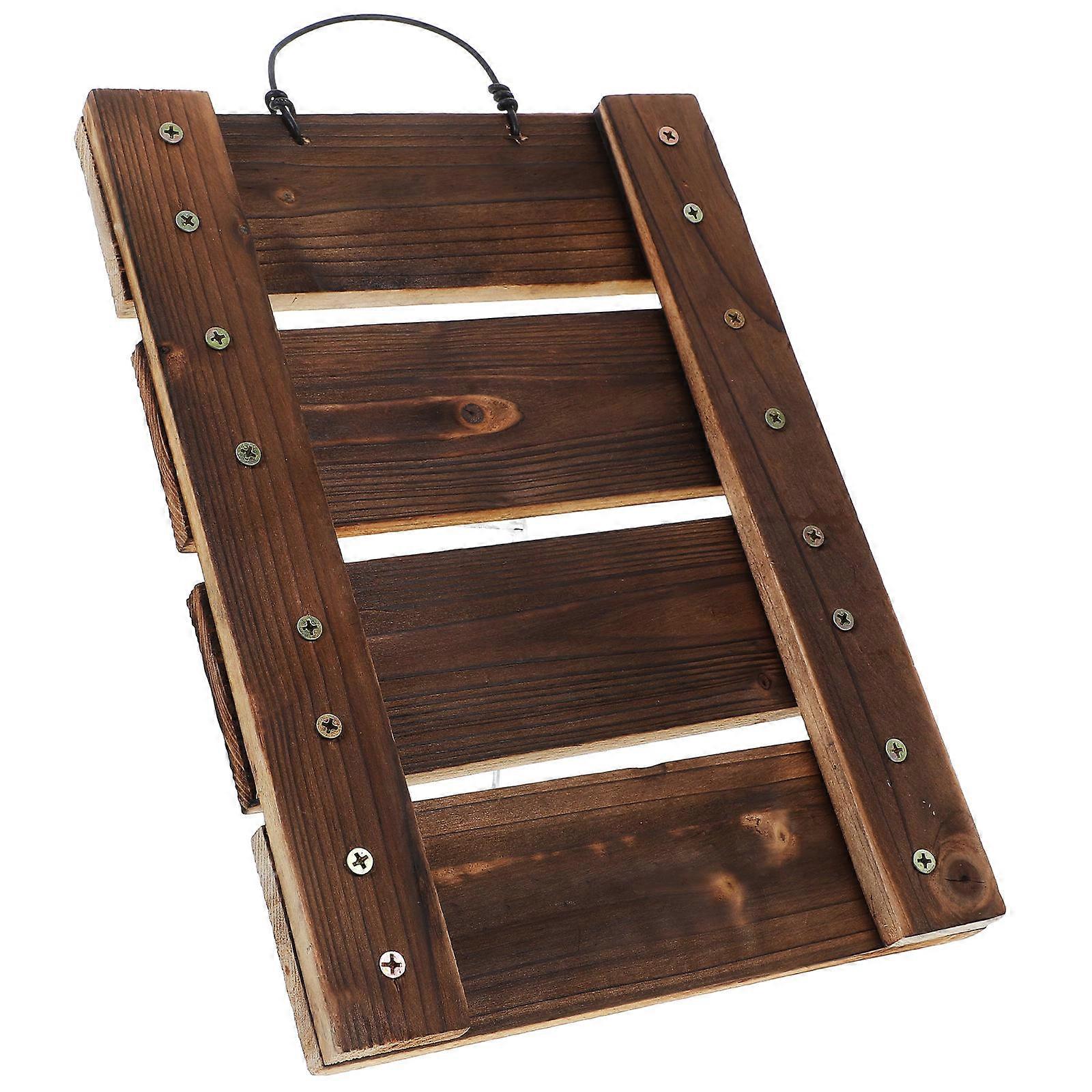 Wood Hanging Planter for Fern Mounting Board Brown Rustic