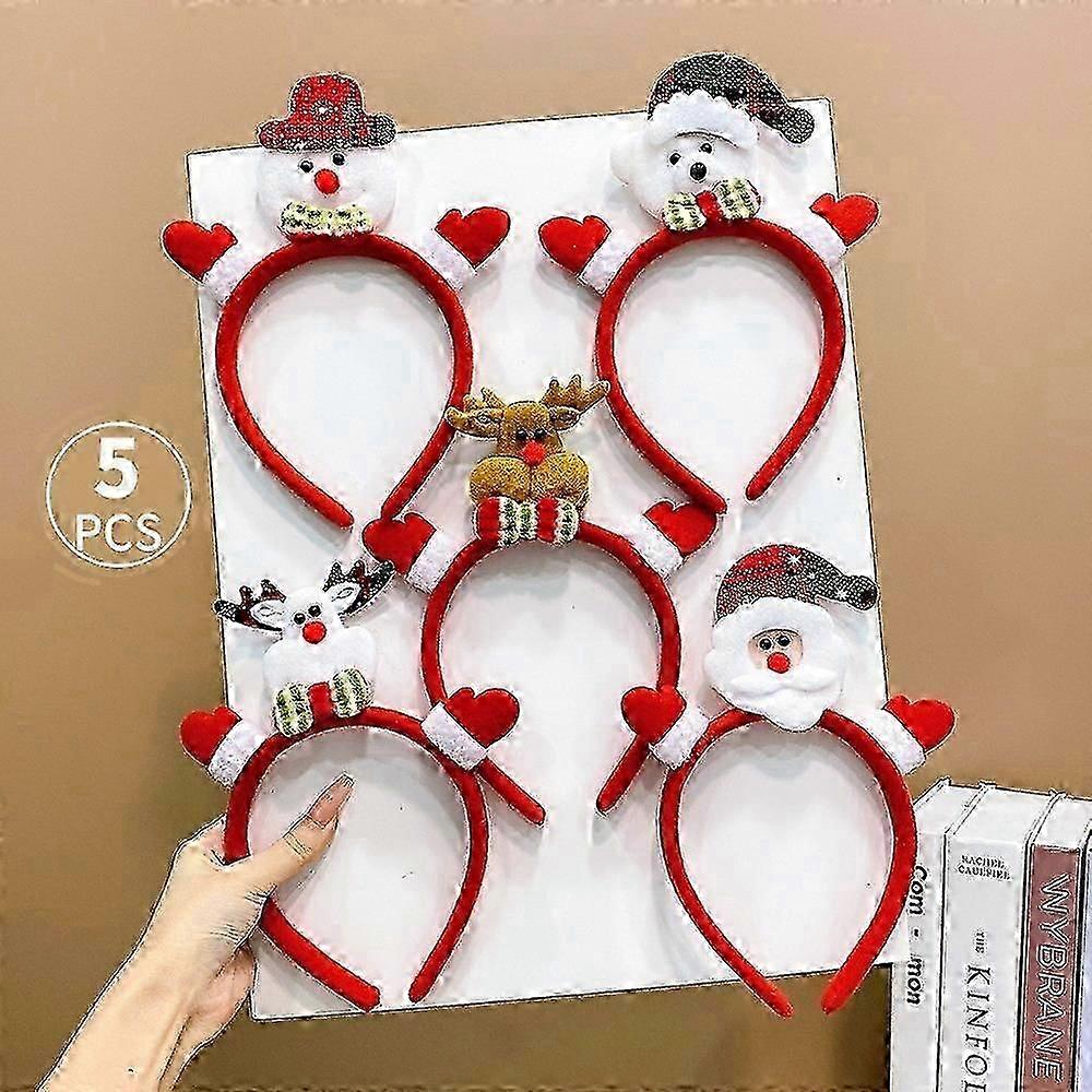 Ünnepi Hajdíszek 5 db Hóember Karika Karácsonyi Hajpántok