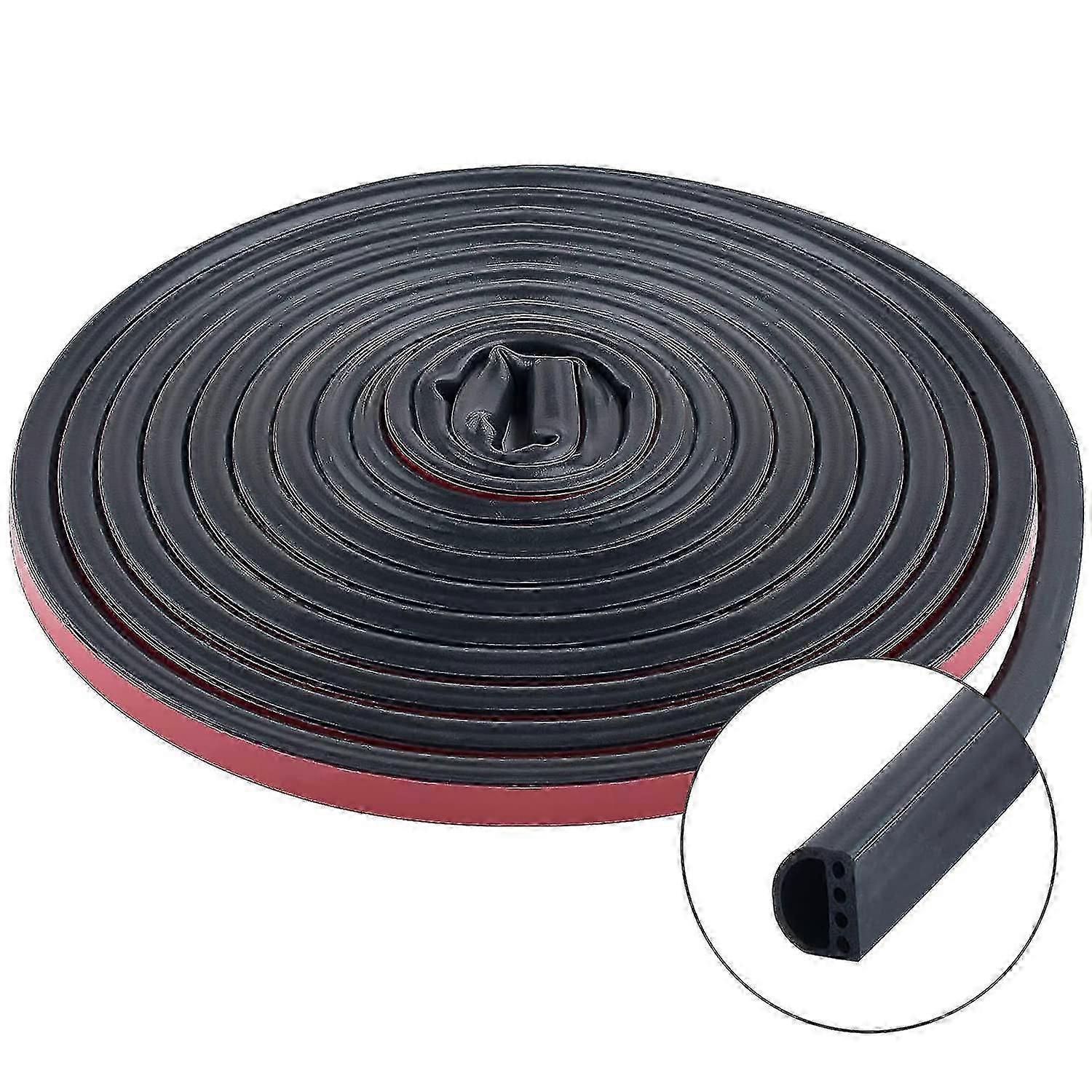 Self-Adhesive D-Type Foam Seal for Door & Window Insulation - Draught Excluder Strip