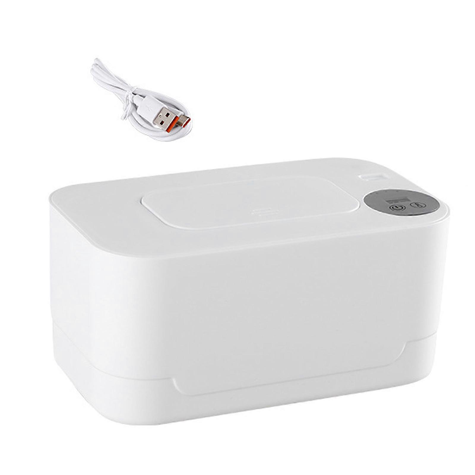 سخان مناديل مبللة للأطفال ذكي ثابت دفئا محمول للأطفال مع ميزة الضوء الليلي للمنزل والسفر استخدام أبيض