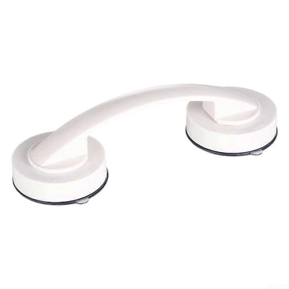 Efficient Handle with Suction Cup for Bathroom and Kitchen, White, for Smooth Surfaces, Non-Slip Comfort Grip