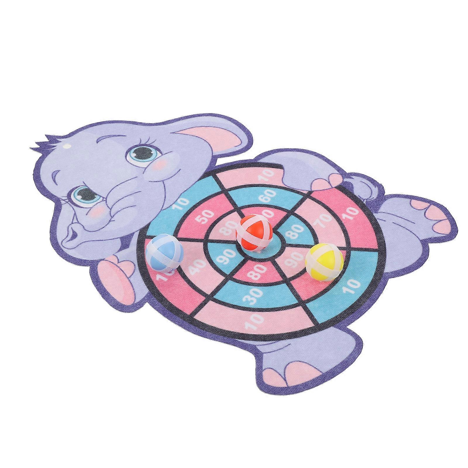 1 Set Cartoon Dart Board with Sticky Balls Kids Dart Board Game Set Party Favors