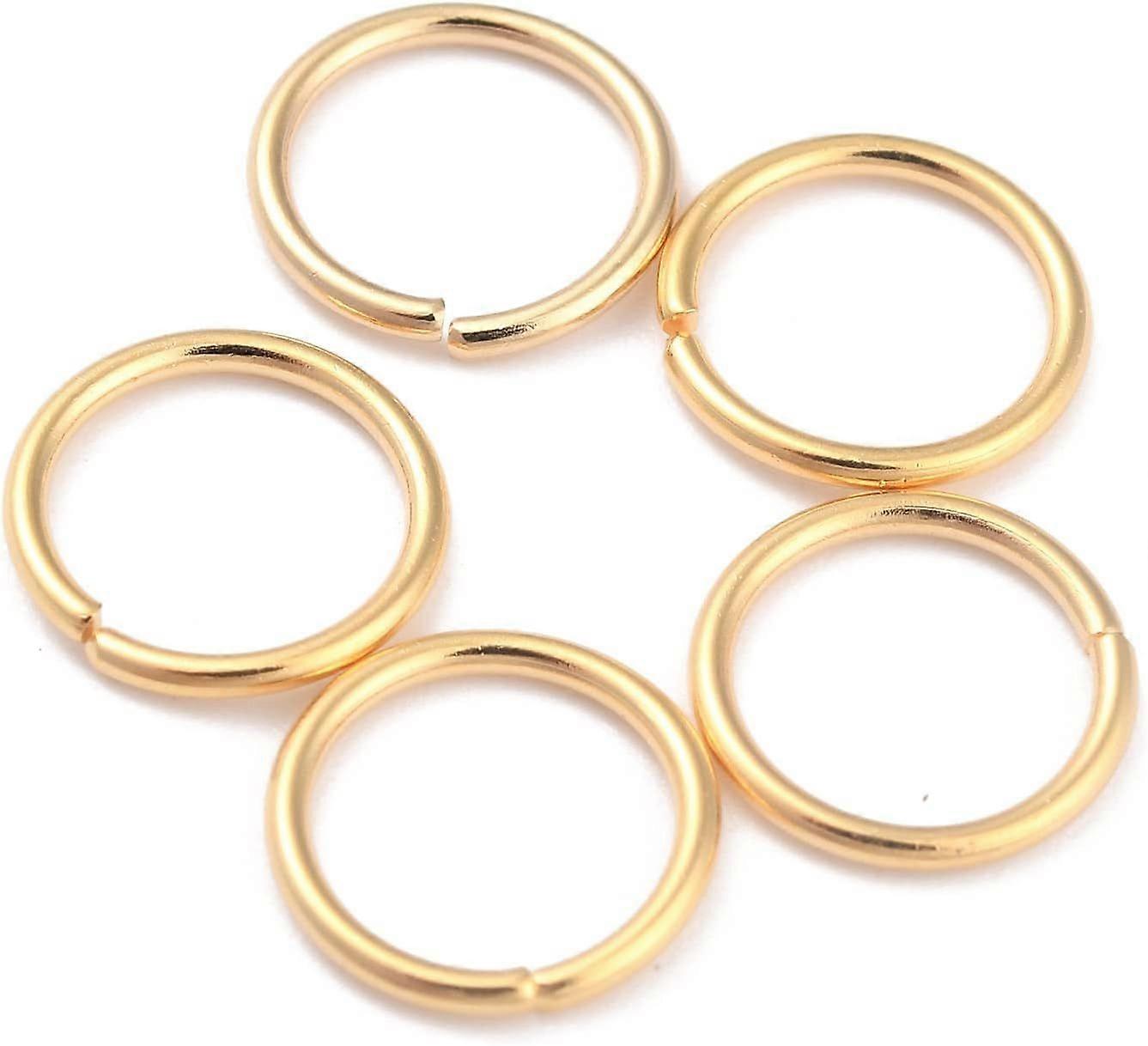 20 pc Rack Plating Brass Jump Rings Open Jump Rings Long-Lasting Plated Real 24K Gold Plated 10x1mm 18 Gauge Inner Diameter: 8mm