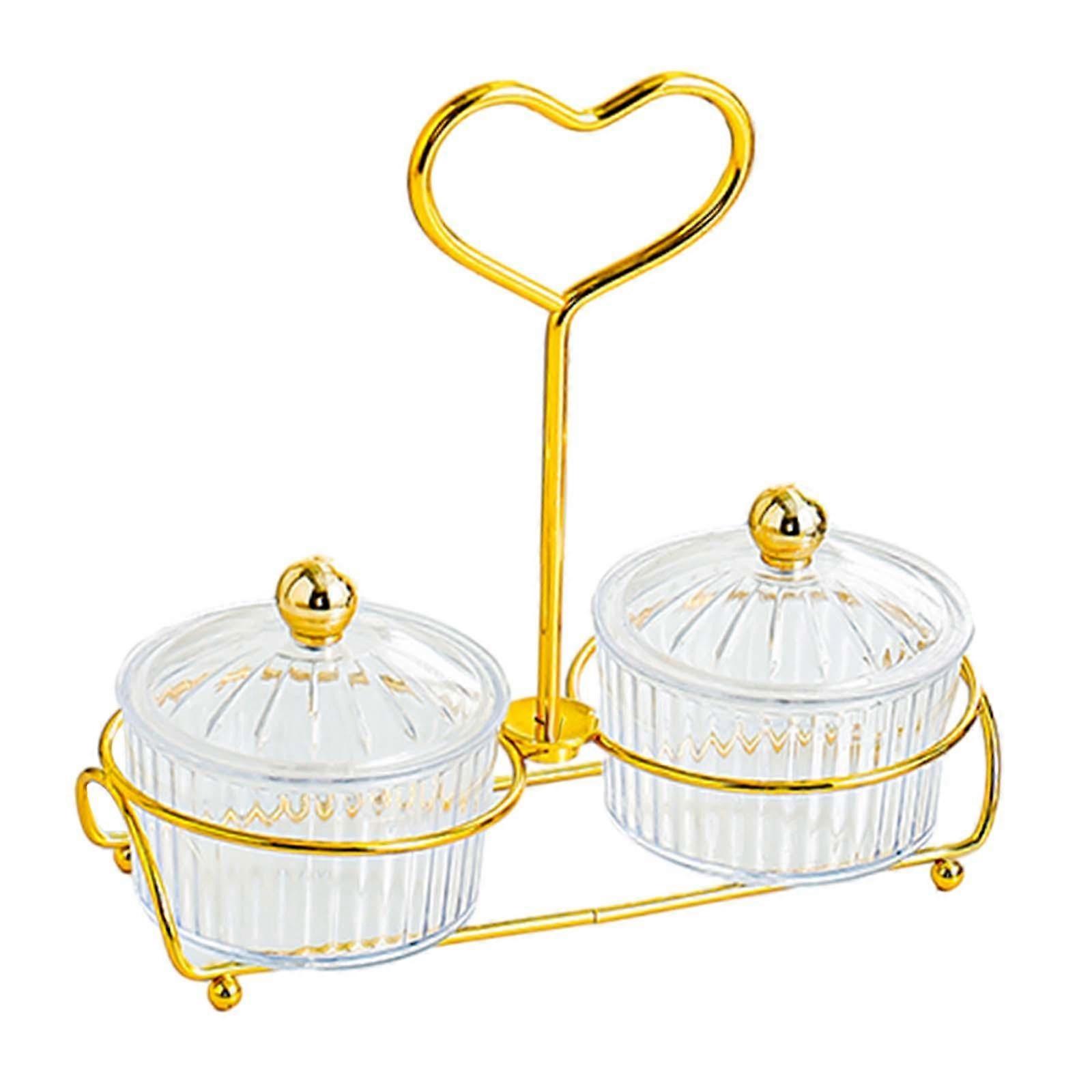 Divided Serving Container with Lid and Handle for Wedding Appetizer