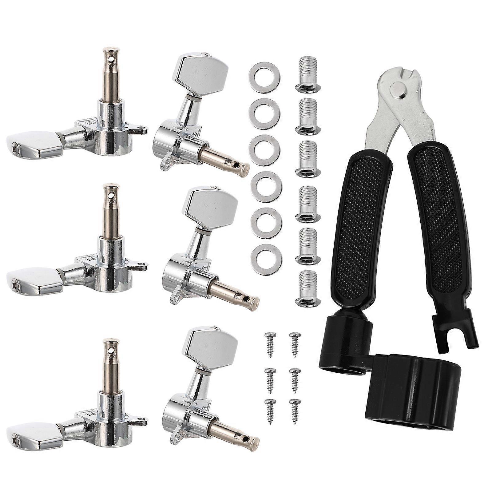 Acoustic Guitar String Tuning Peg Set with Guitar Winder Cutter Tool