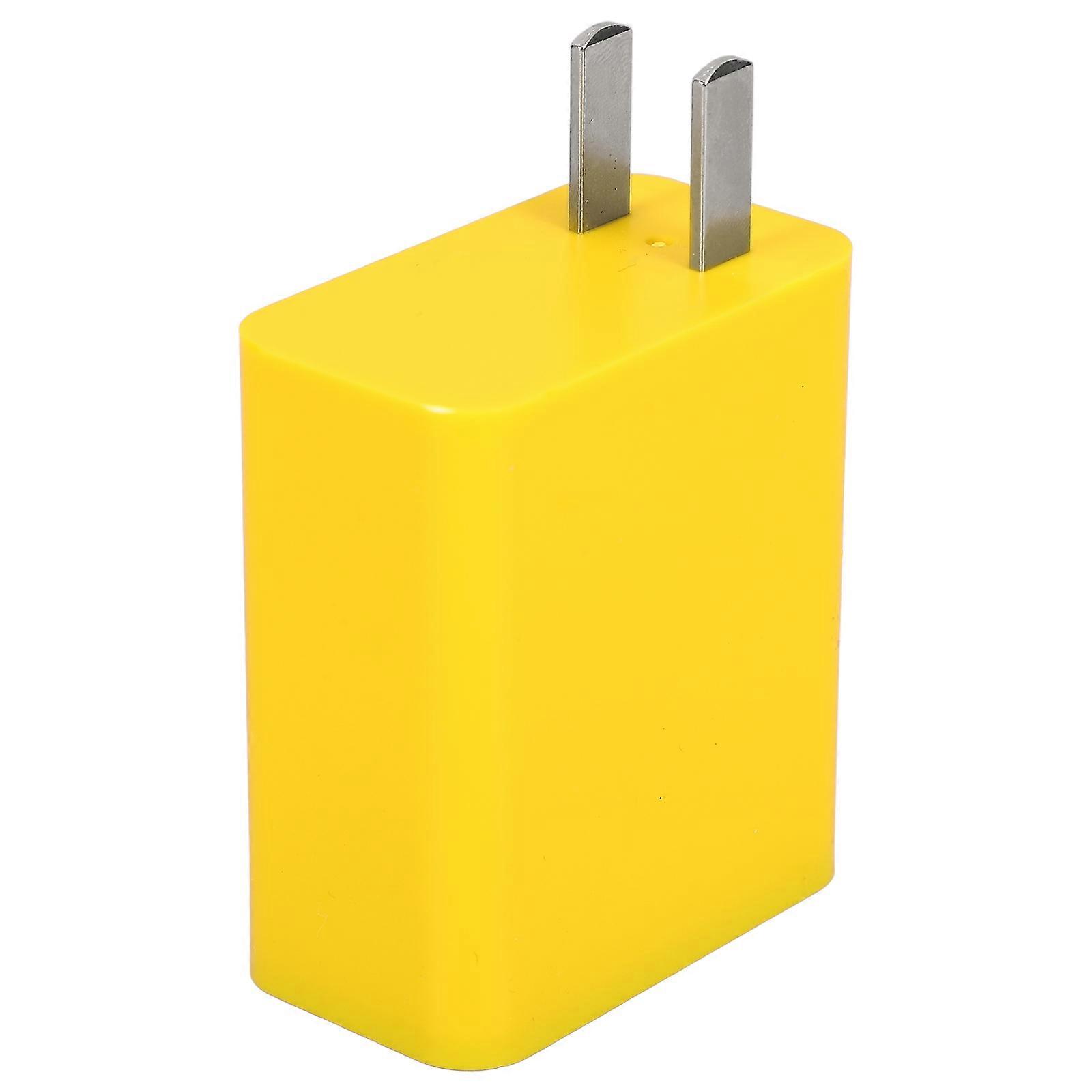 Charger Plug Hidden Storage Box for Money Hiding Yellow Plastic