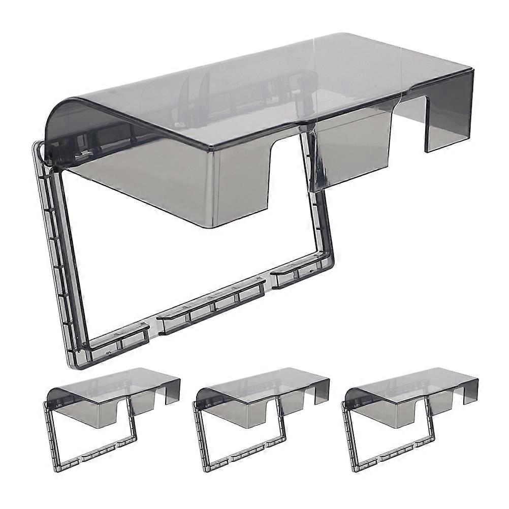 Black Acrylic Waterproof Socket Cover for Home 4Pcs Wall Switch Protection