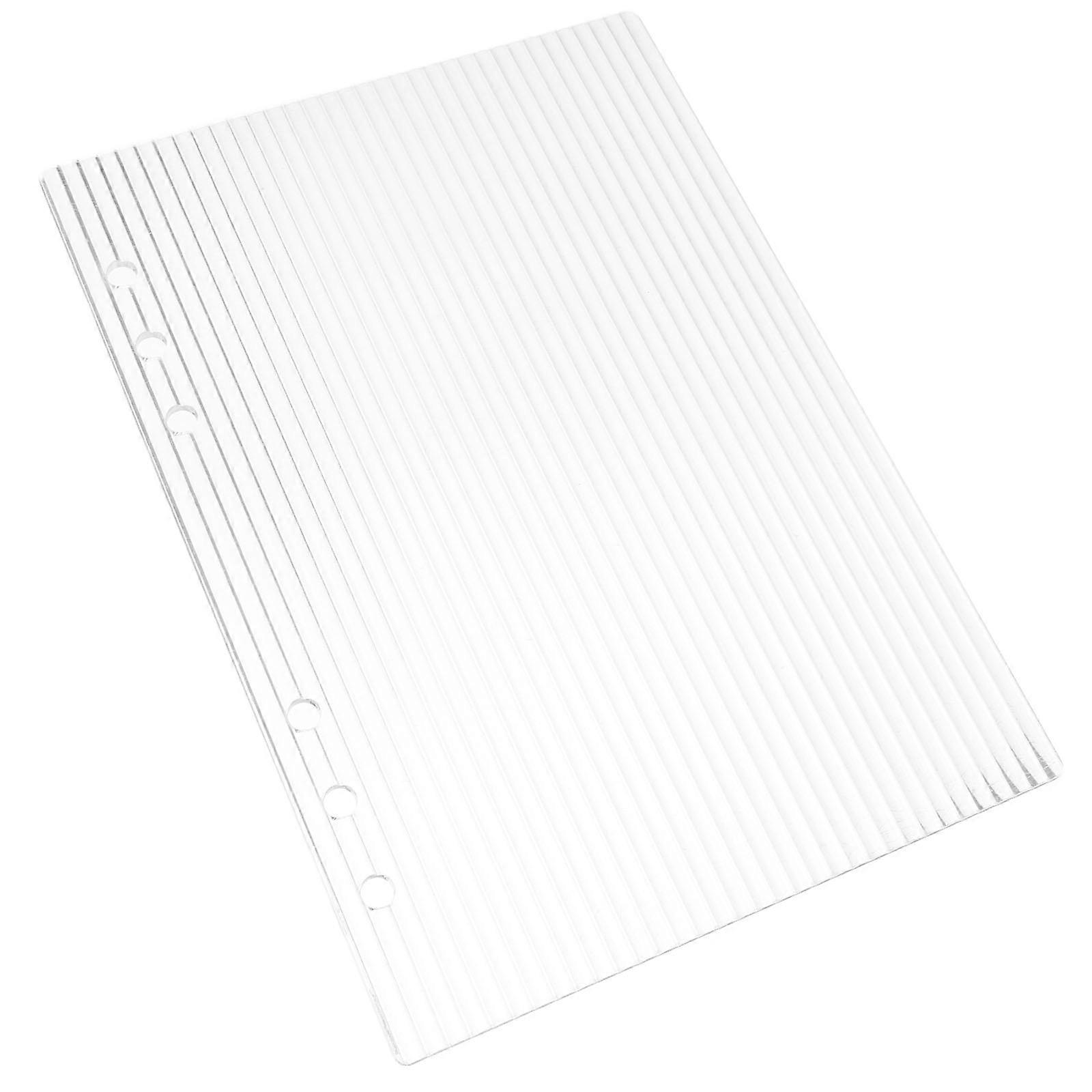 Transparent Acrylic Binder 6-Ring Notebook Cover for Office