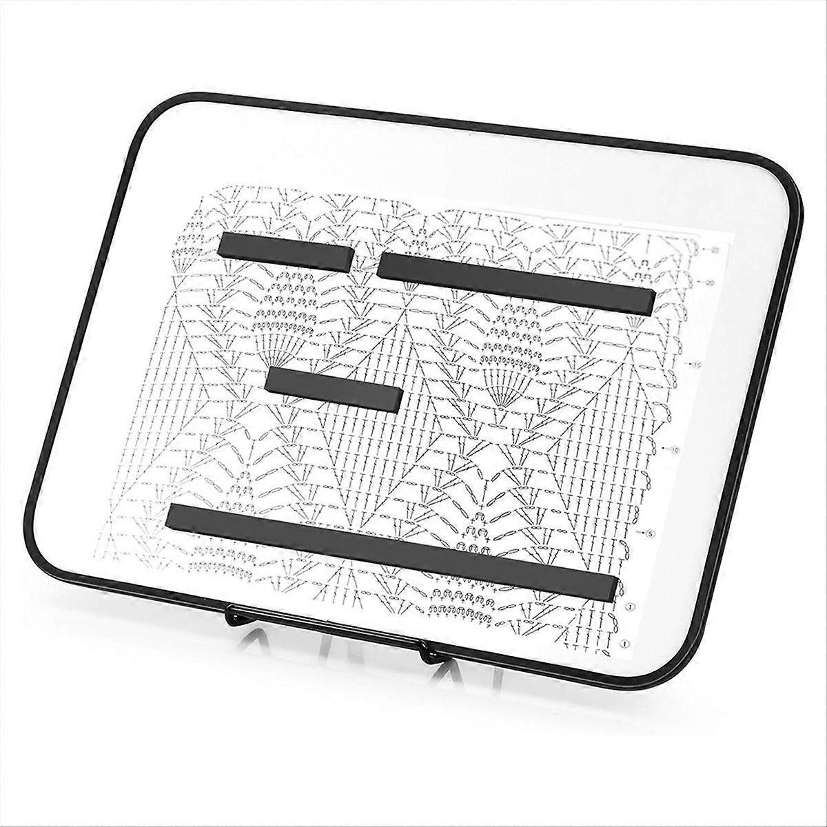 Knitting Pattern Holder with 4 Replacement Magnets 8.27x11.81 Inches Knitting Chart Keeper - Magnet