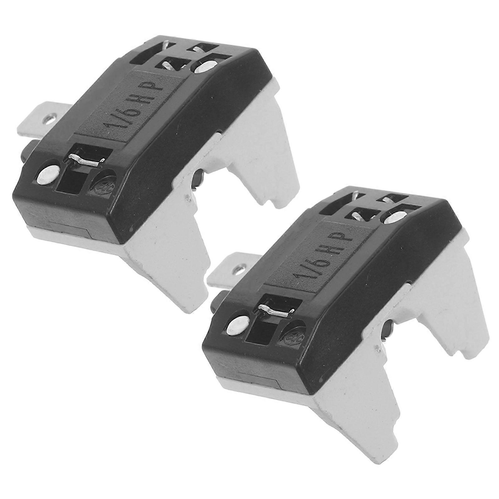 Refrigerator Compressor Starter Protector in Black for Home Use 2 Pieces Easy to Install