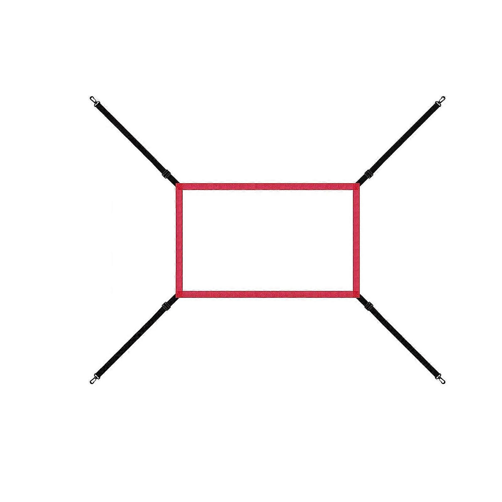 Baseball and Softball Practice Net for Hitting Pitching & Throwing with Stable Bow Frame Adjustable Strikes Zone Targets  Red