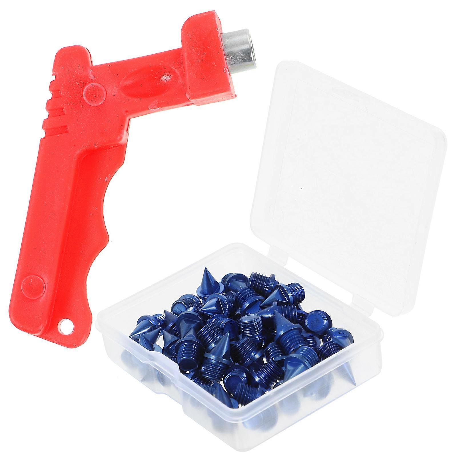 Steel Shoe Spikes for Track Shoes Replacement 1Set with Wrench