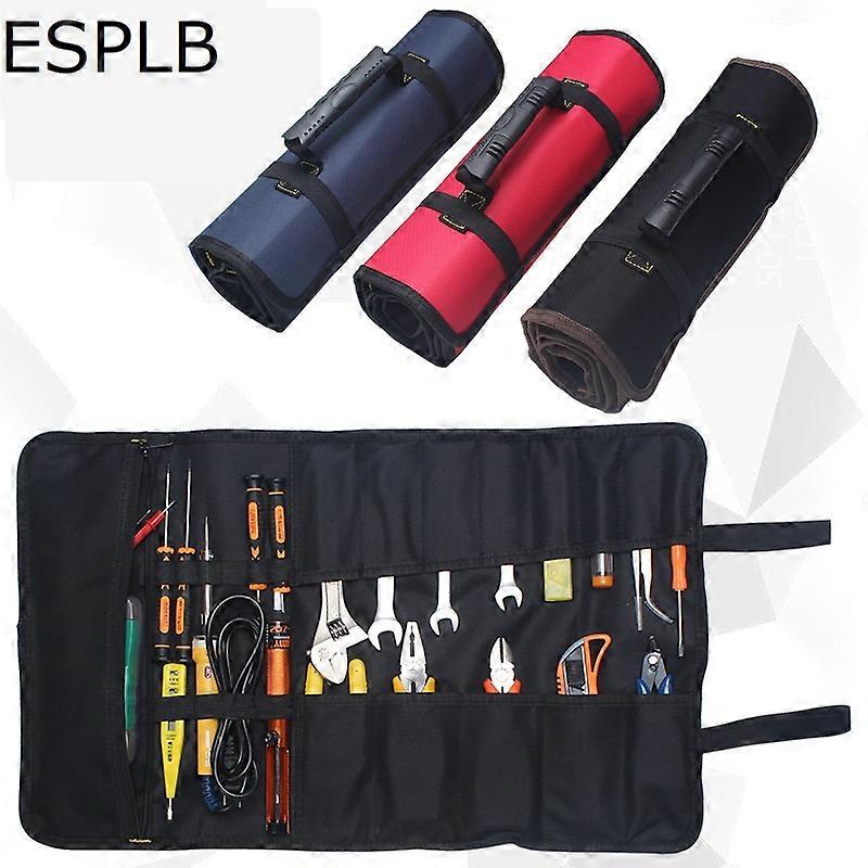 ESPLB Roll Tool Bag Large Wrench Roll Up Portable Pouch Bag 22 Pockets Kit for Electricians Mechanics(Not Including Any Tools)