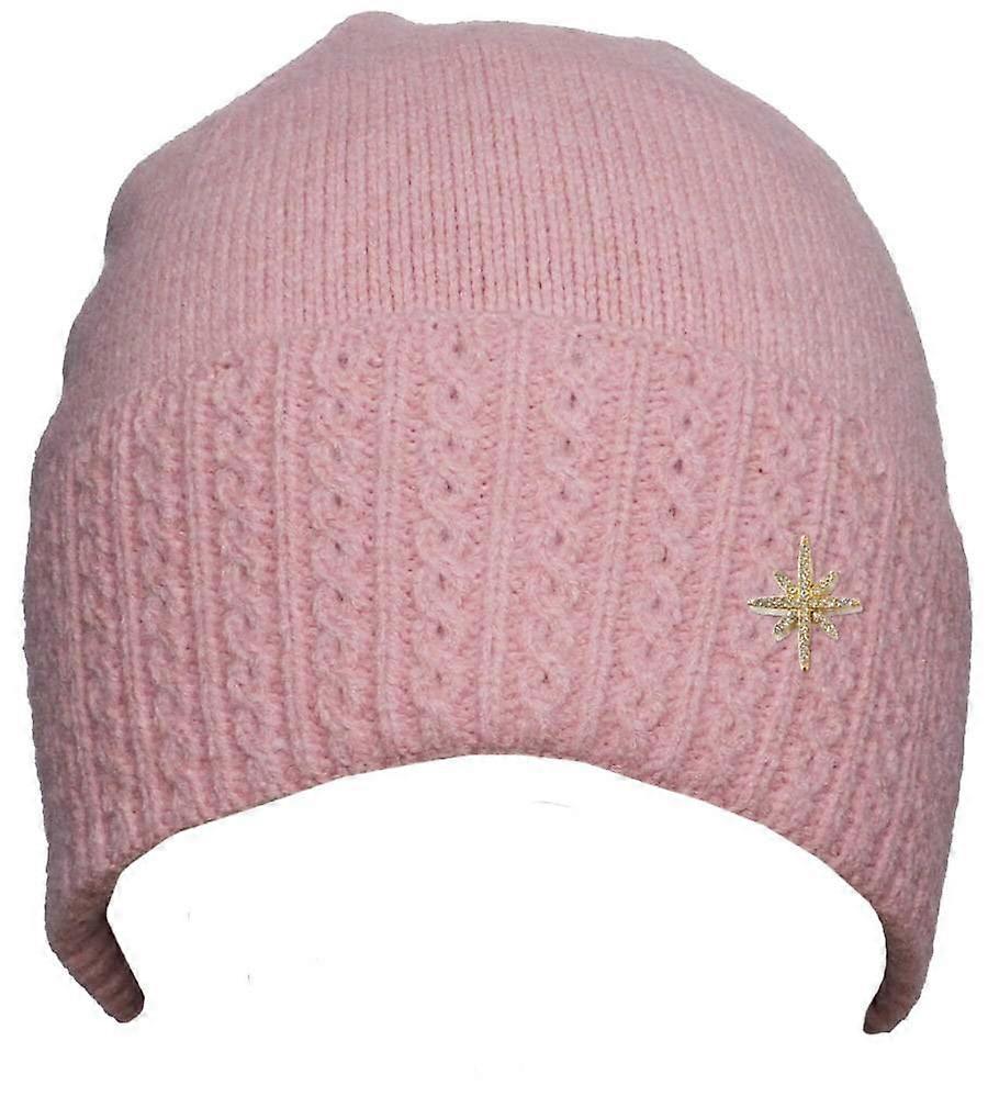 Zelly Cable Knit Beanie - Pink