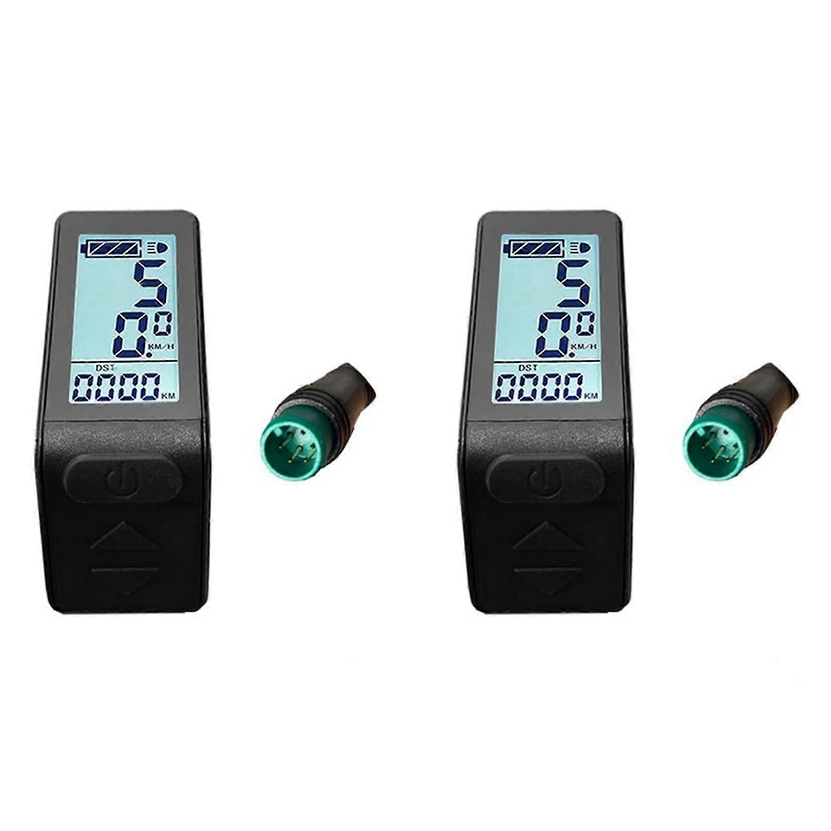 2X Ebike LCD Display Mini Meter KT-LCD4 Display Waterproof Connector for KT Controller Electric Bicycle Conversion Kit