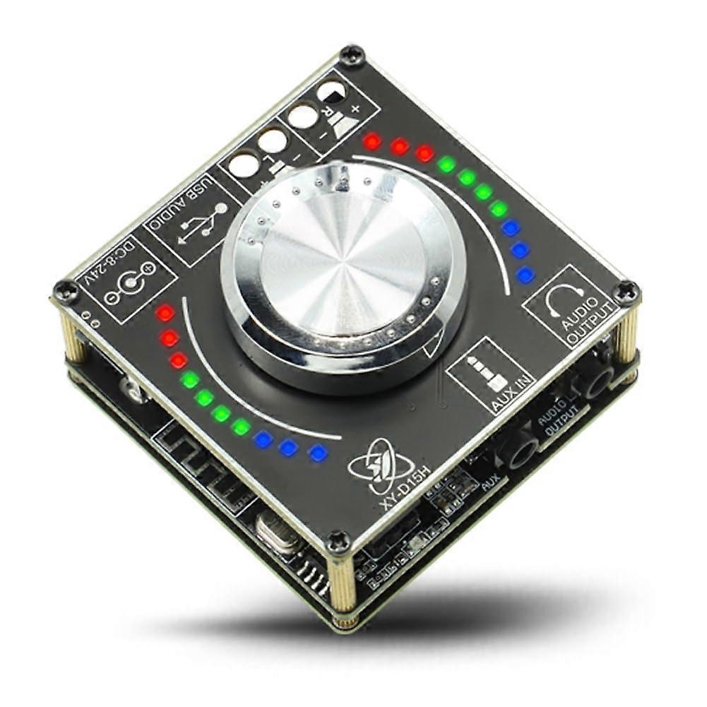 15W Stereo Amplifier Board 12/24V Bluetooth 5.1 Audio 3.5mm AUX USB UDisk Input Sinilink Smartphone App Control