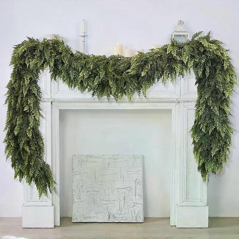 זר חג מולד ריאליסטי בגודל 1.5 מטר/1.8 מטר - זר אורן מלאכותי לקמין, עיצוב חוץ ובית כפרי