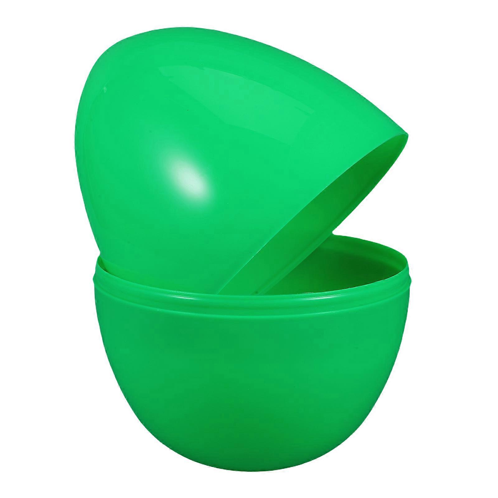 2Pcs Large Green Plastic Easter Egg Holder for Storage Fillable