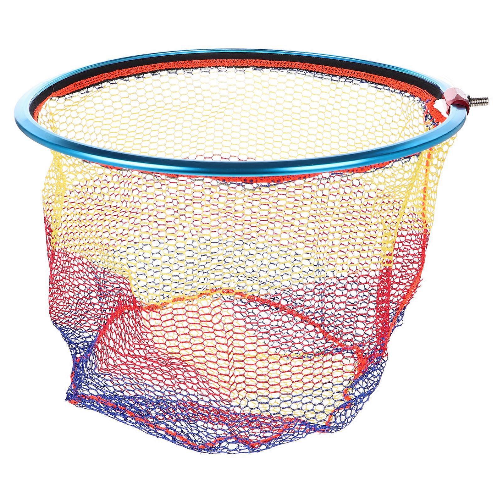 Large Round Fishing Net 2Pcs Ideal For Anglers Engaging In Fishpond Use Featuring A Stable Scooping Design With Thick Mesh Construction