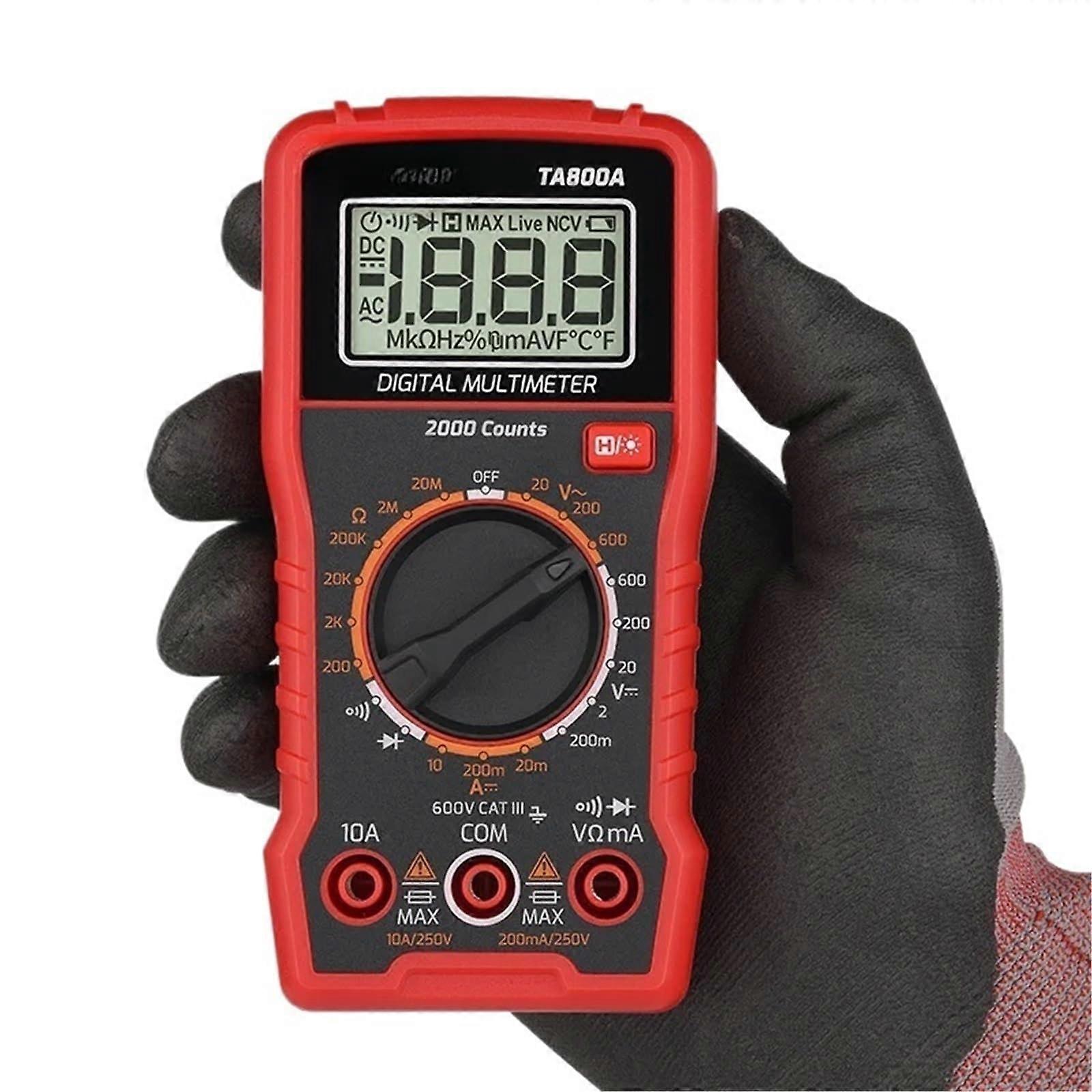 Digital Multimeter TA800A  Precision Voltage and Continuity Tester for Home and Industrial Use