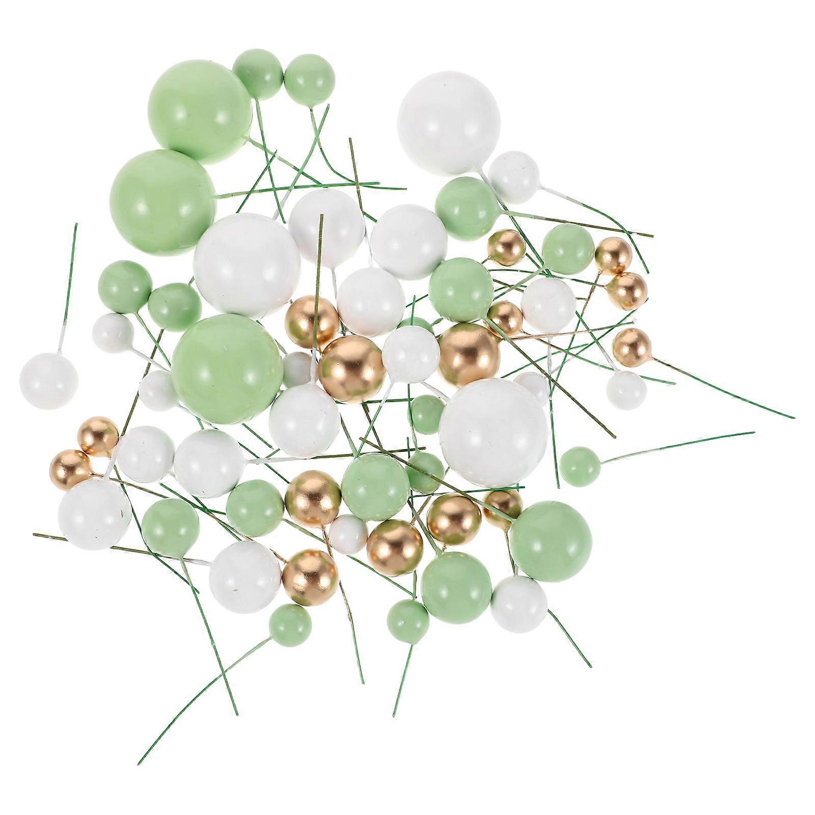 108Pcs Balls Cake Toppers for Decoration Mini Foam Insert Assorted Colors