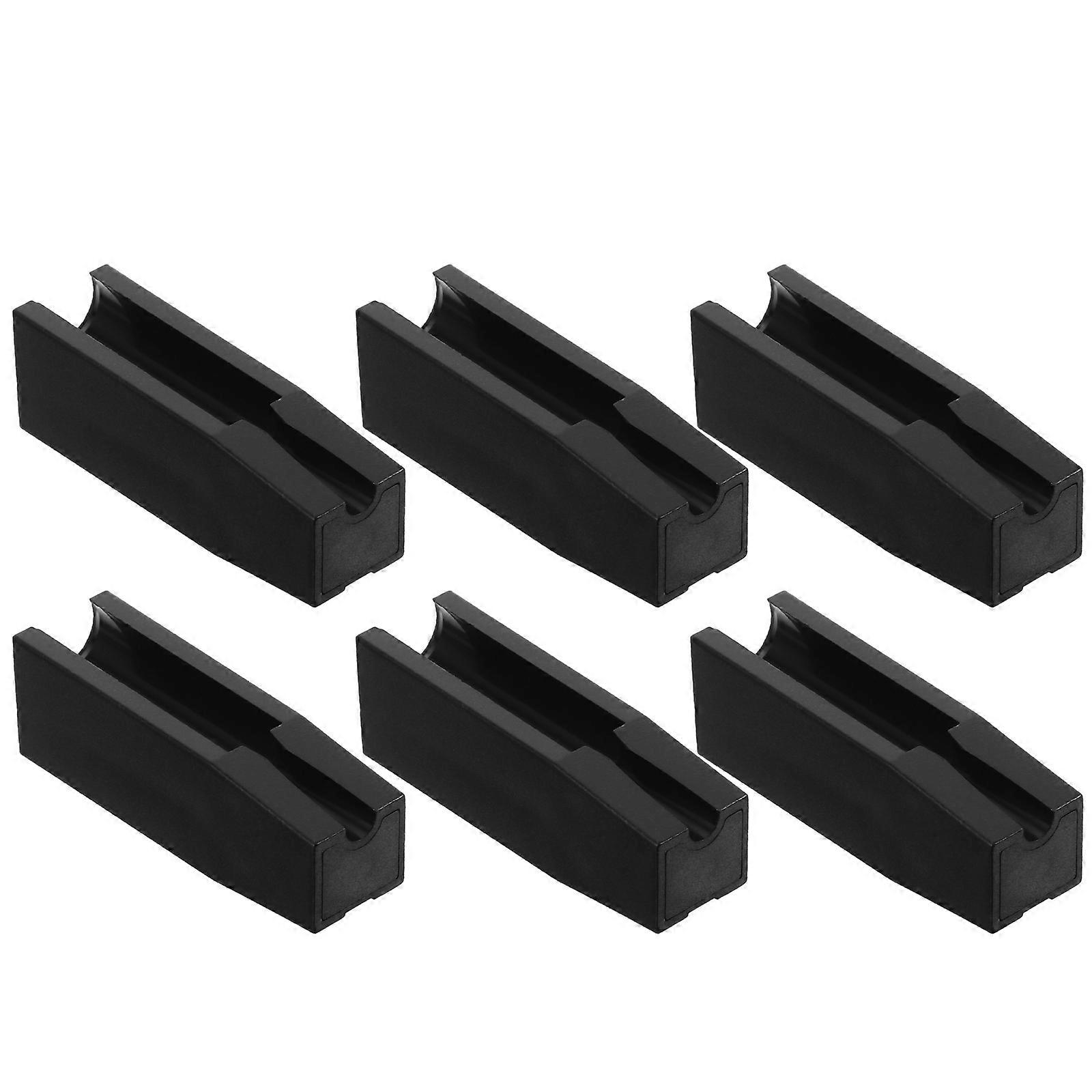 Eyebrow Pencil Sharpening Tool 6Pcs Eyebrow Guide Daily Use Black Pp for Pencil Sharpening